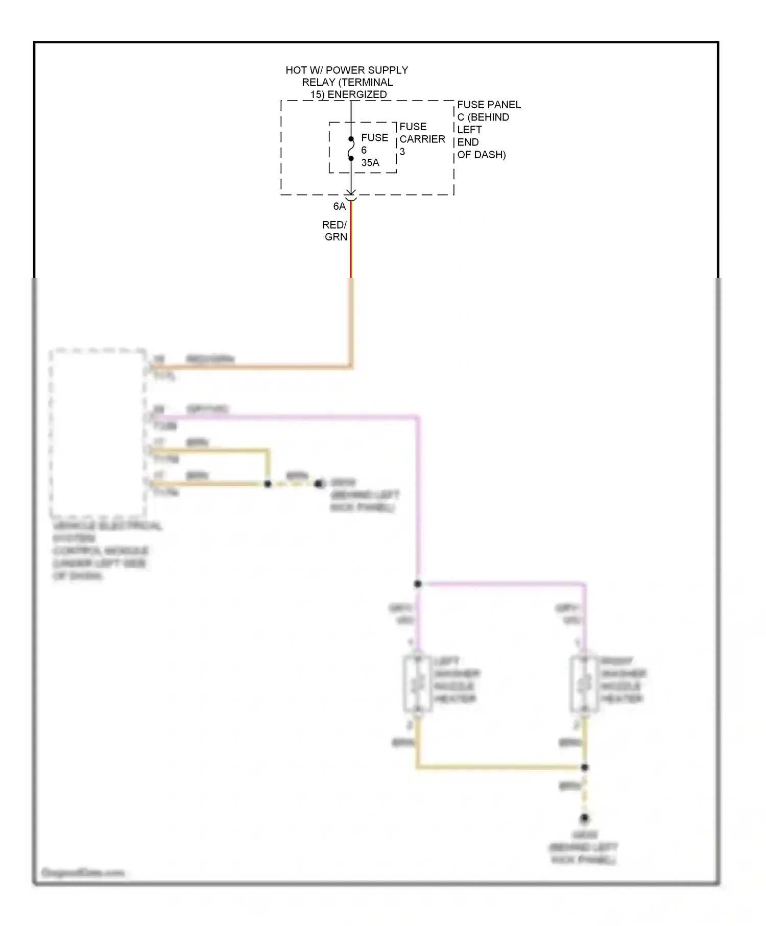 Audi A4 B8 facelift (2011-2015) vehicle electrical system control module (under left side of dash) wiring diagram  (24 of 26)