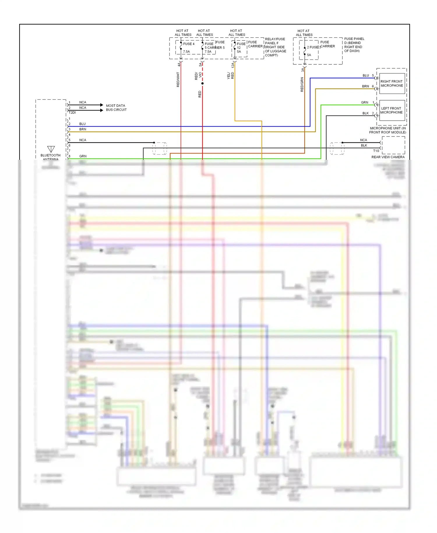 Audi A4 B8 facelift (2011-2015) vehicle electrical system control module (under left side of dash) wiring diagram  (16 of 26)