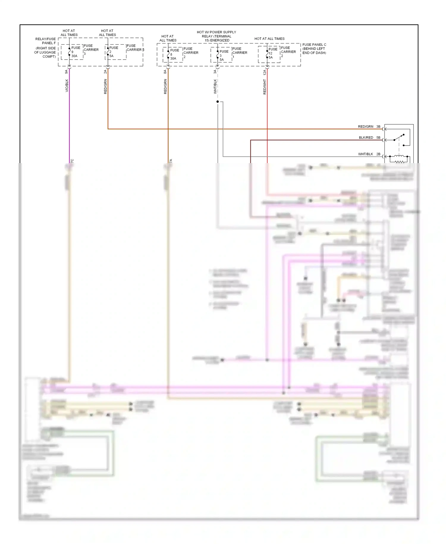Audi A4 B8 facelift (2011-2015) vehicle electrical system control module (under left side of dash) wiring diagram  (11 of 26)