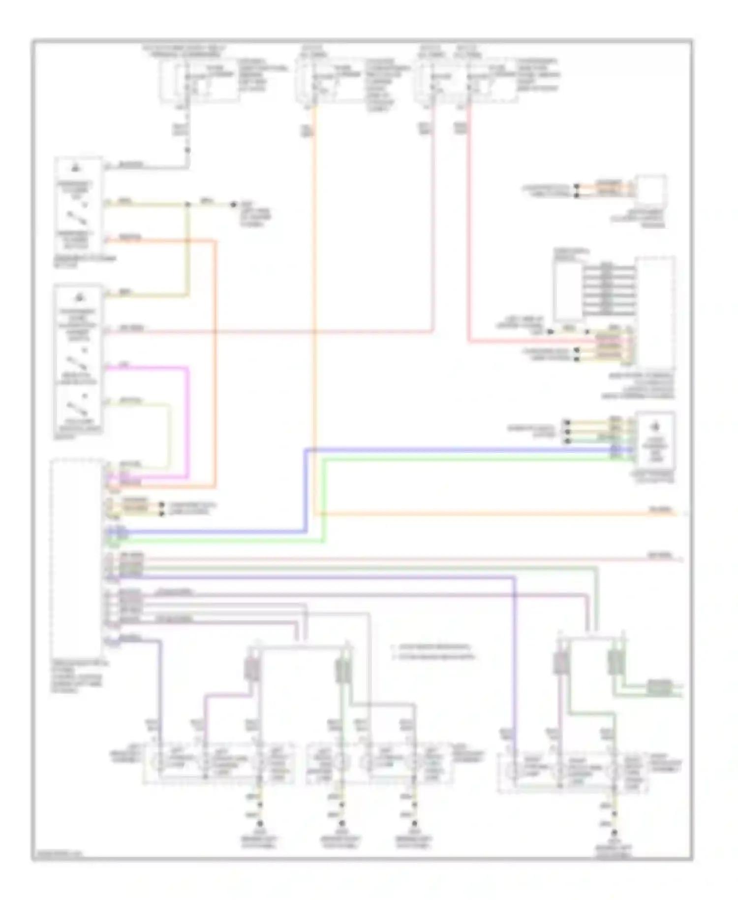 A4 Audi B8 (2007-2012): Exterior lamps circuit, sedan (1 of 3)
