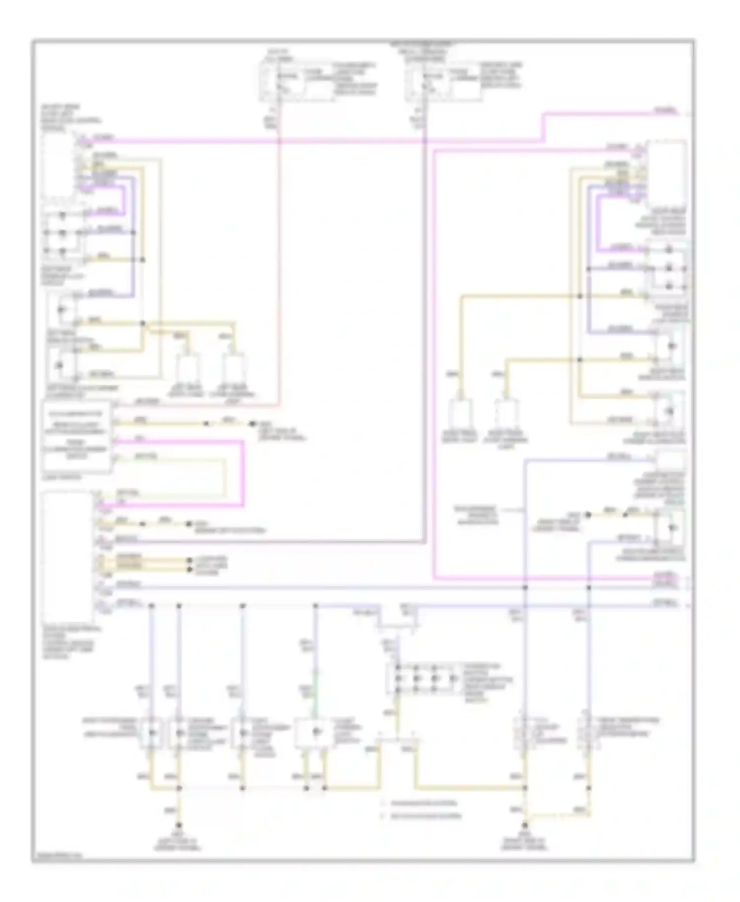 A4 Audi B8 (2007-2012): Instrument illumination circuit (1 of 2)