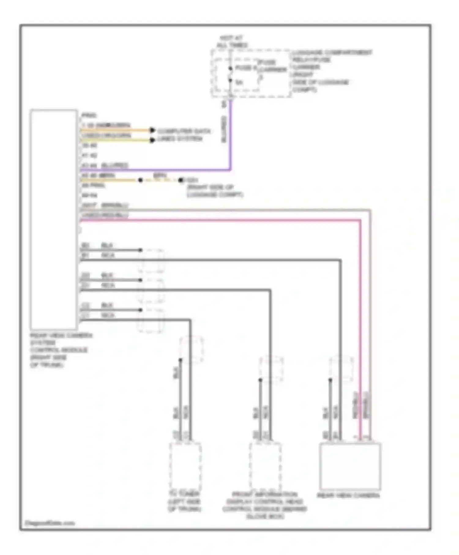 A4 Audi B8 (2007-2012): Rear camera circuit