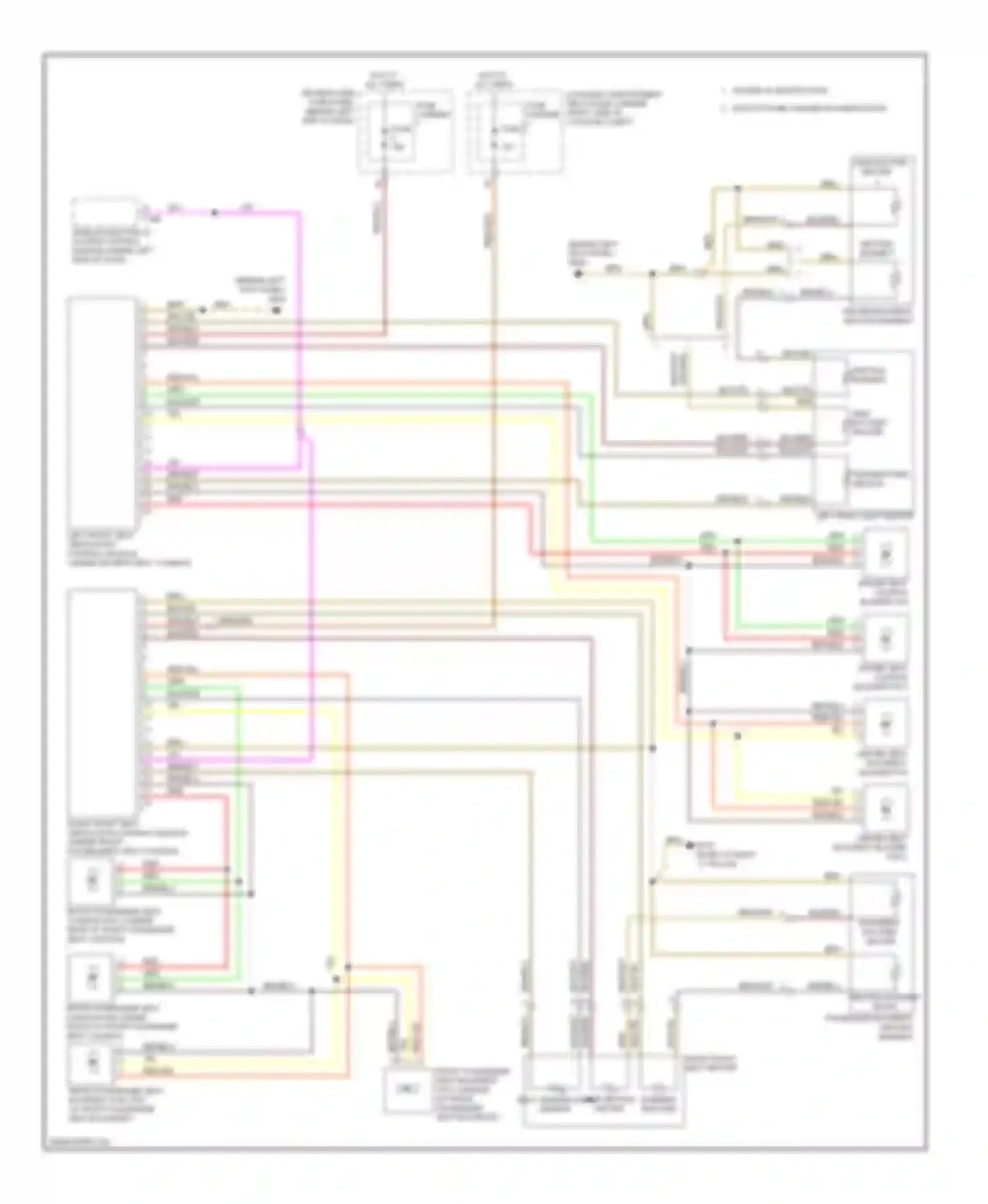 A4 Audi B8 (2007-2012): Front seat heater circuit, without memory seats with ventilation