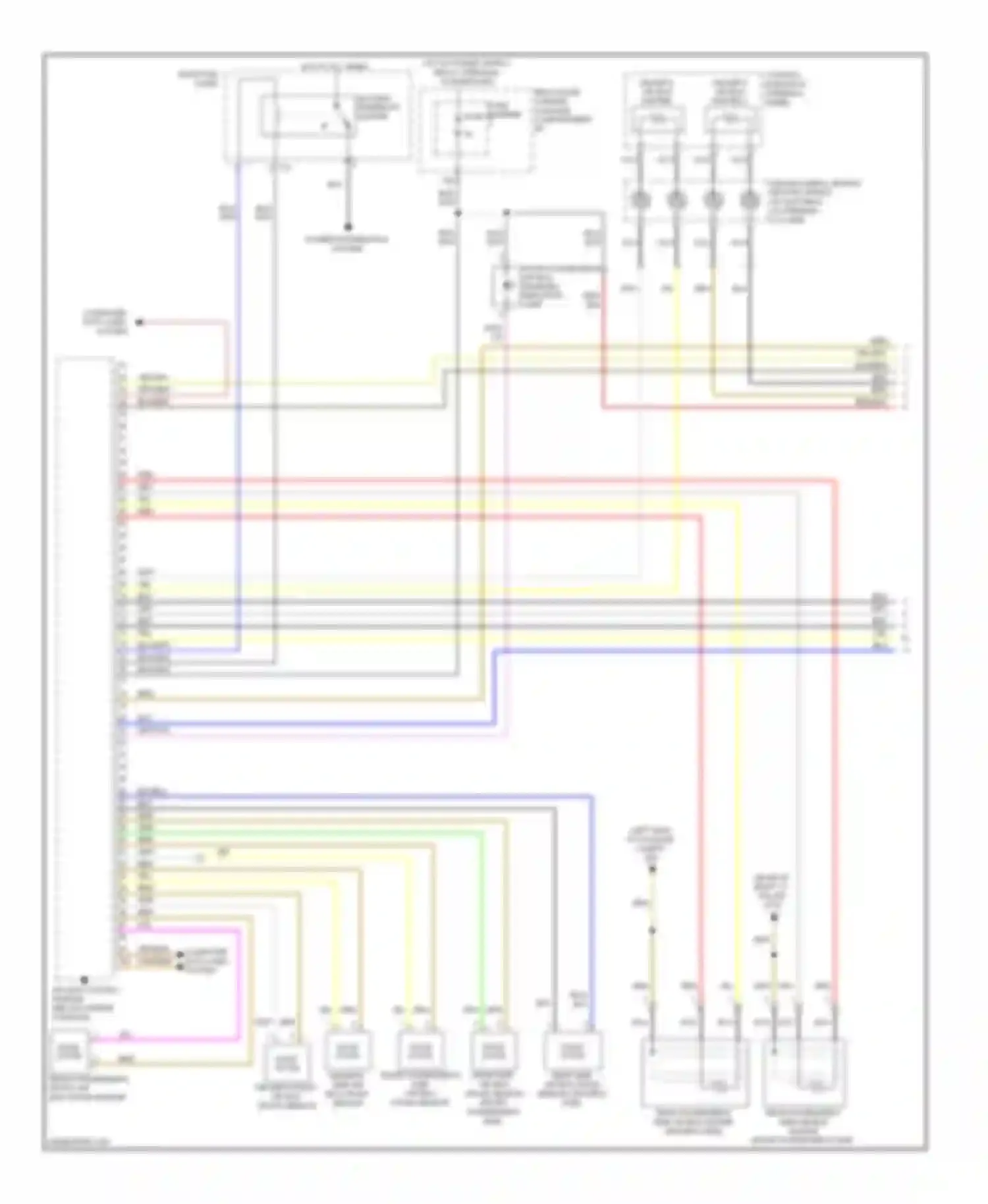 A4 Audi B8 (2007-2012): Supplemental restraints circuit (1 of 3)
