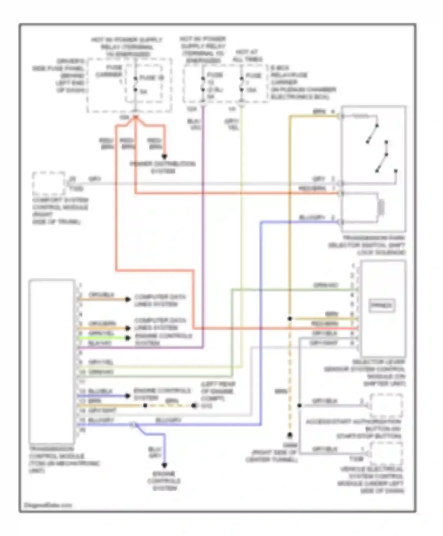 A4 Audi B8 (2007-2012): A/t circuit, with cvt