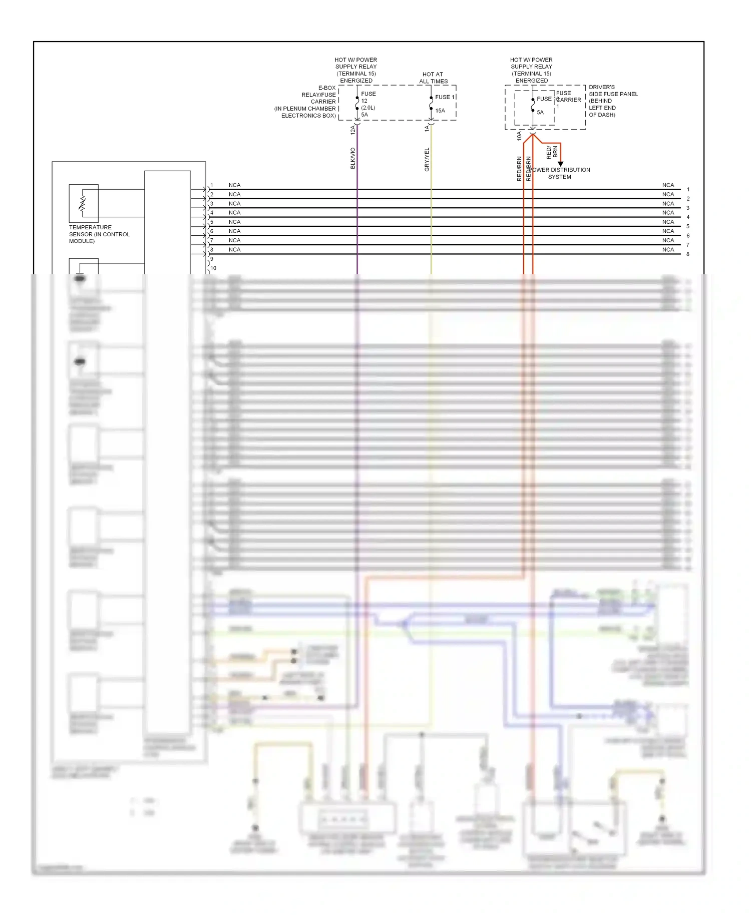 Audi A4 B8 (2007-2012) access/start authorization button (w/ start/ stop button) wiring diagram  (1 of 1)