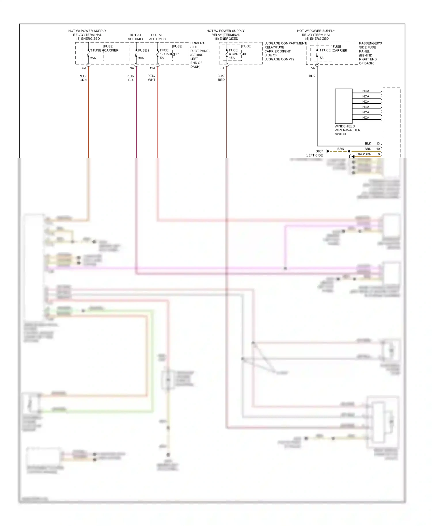 Audi A4 B8 (2007-2012) avant wiring diagram  (5 of 5)
