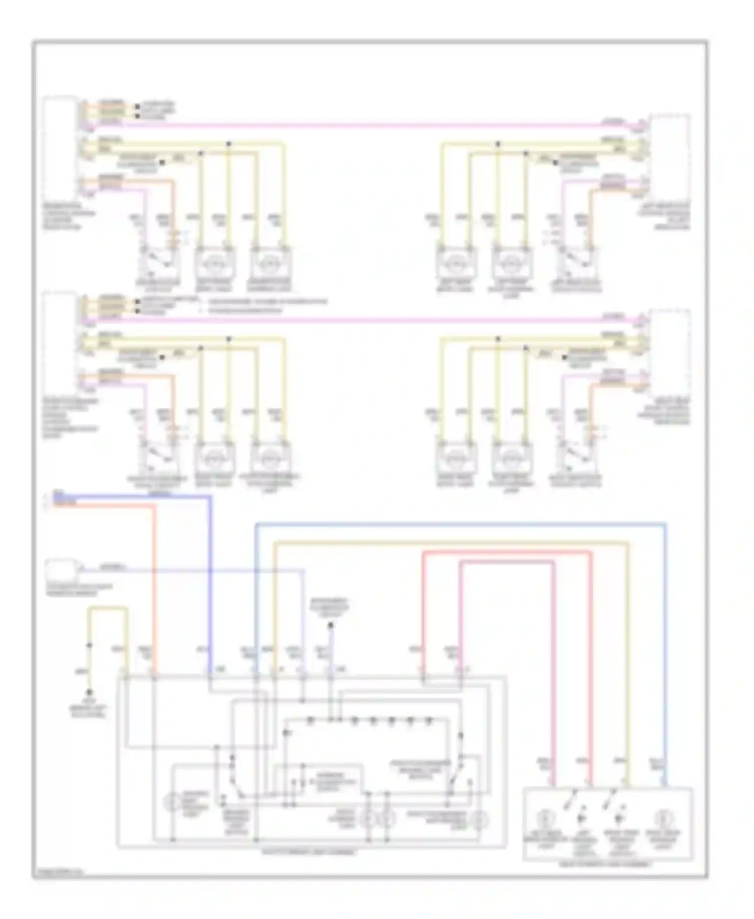 Wiring diagram driver's door contact switch computer data lines system for Audi A4 B8 (2007-2012)