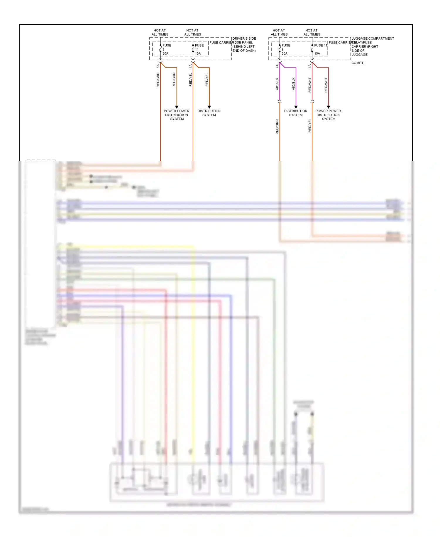 Audi A4 B8 (2007-2012) (behind left kick panel) wiring diagram  (40 of 55)