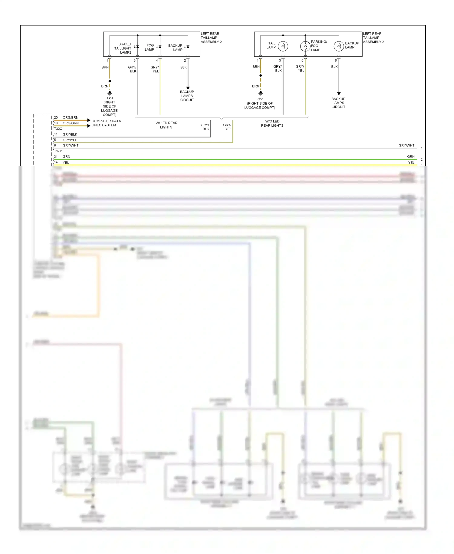 Audi A4 B8 (2007-2012) (behind right kick panel) wiring diagram  (7 of 22)