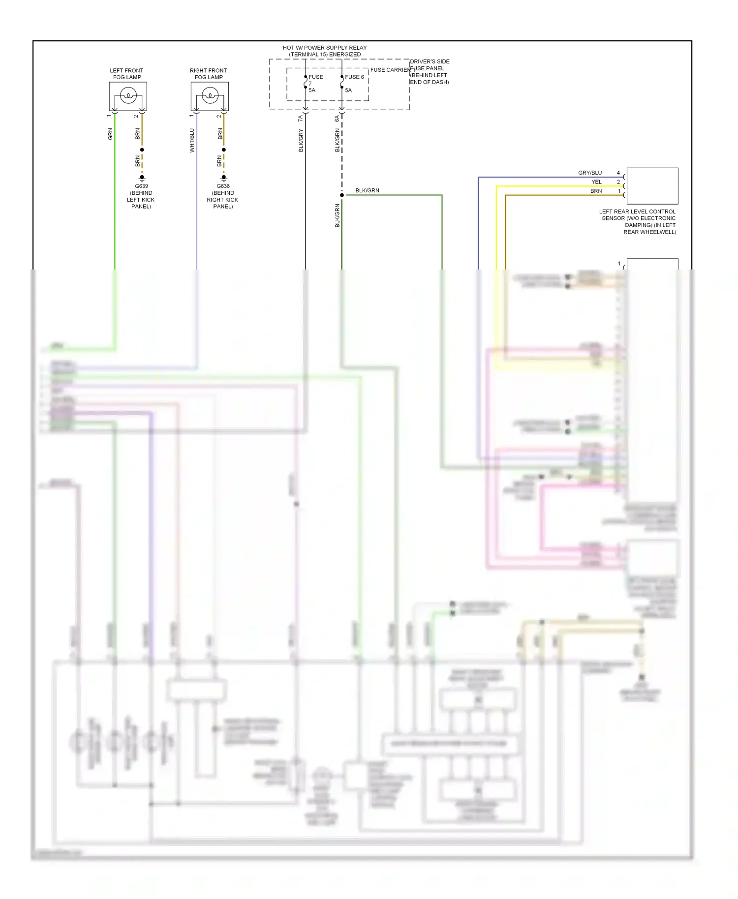 Audi A4 B8 (2007-2012) (behind right kick panel) wiring diagram  (12 of 22)