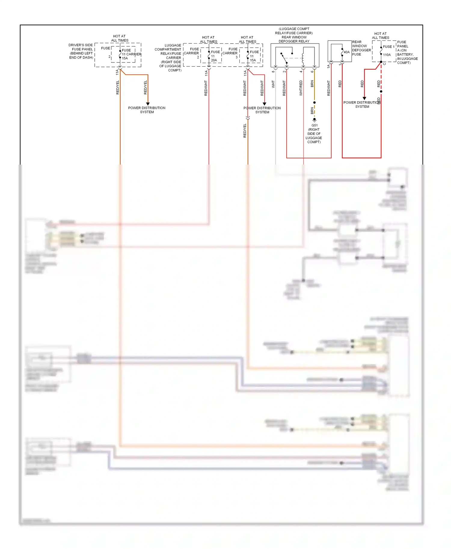 Audi A4 B8 (2007-2012) (behind right kick panel) wiring diagram  (5 of 22)