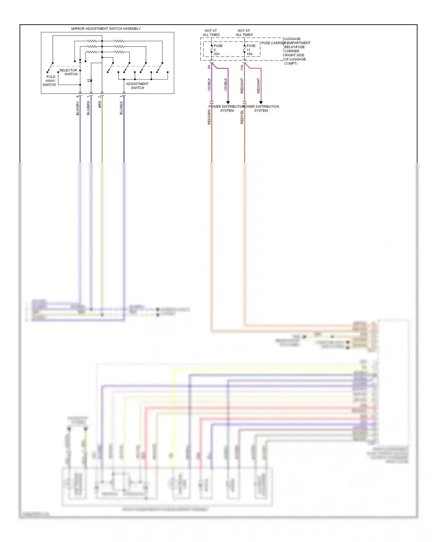 Audi A4 B8 (2007-2012) (behind right kick panel) wiring diagram  (16 of 22)