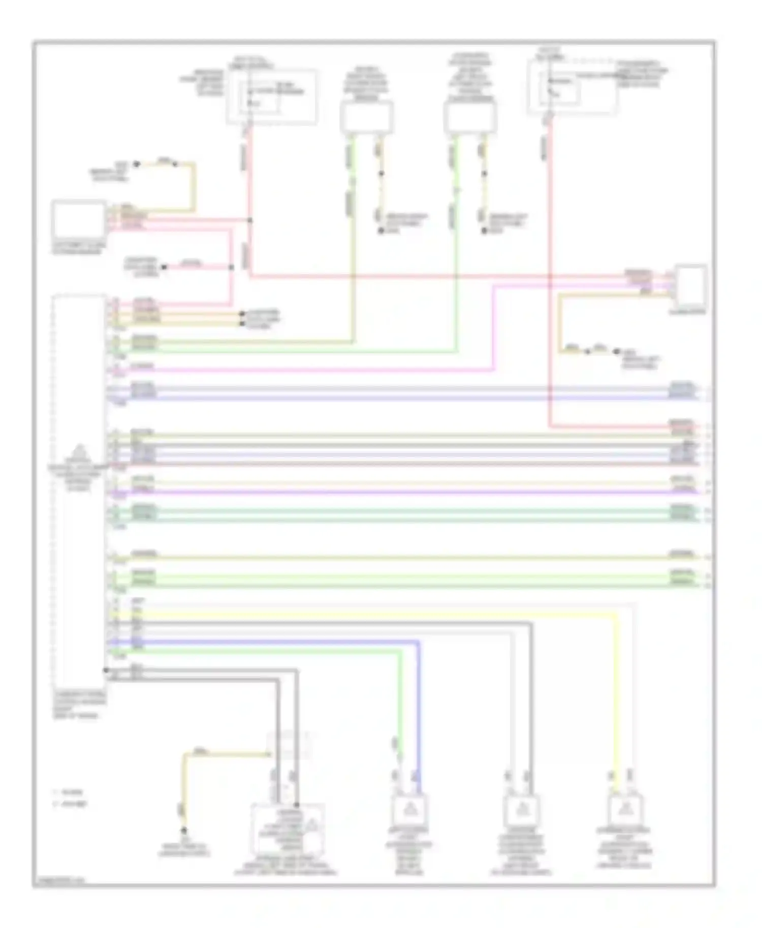 Wiring diagram left front outside door handle touch sensor for Audi A4 B8 (2007-2012)