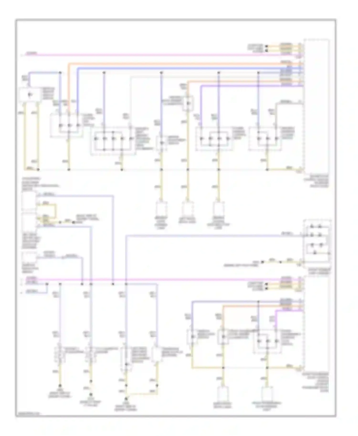 Wiring diagram driver's interior locking switch for Audi A4 B8 (2007-2012) (1 of 2)