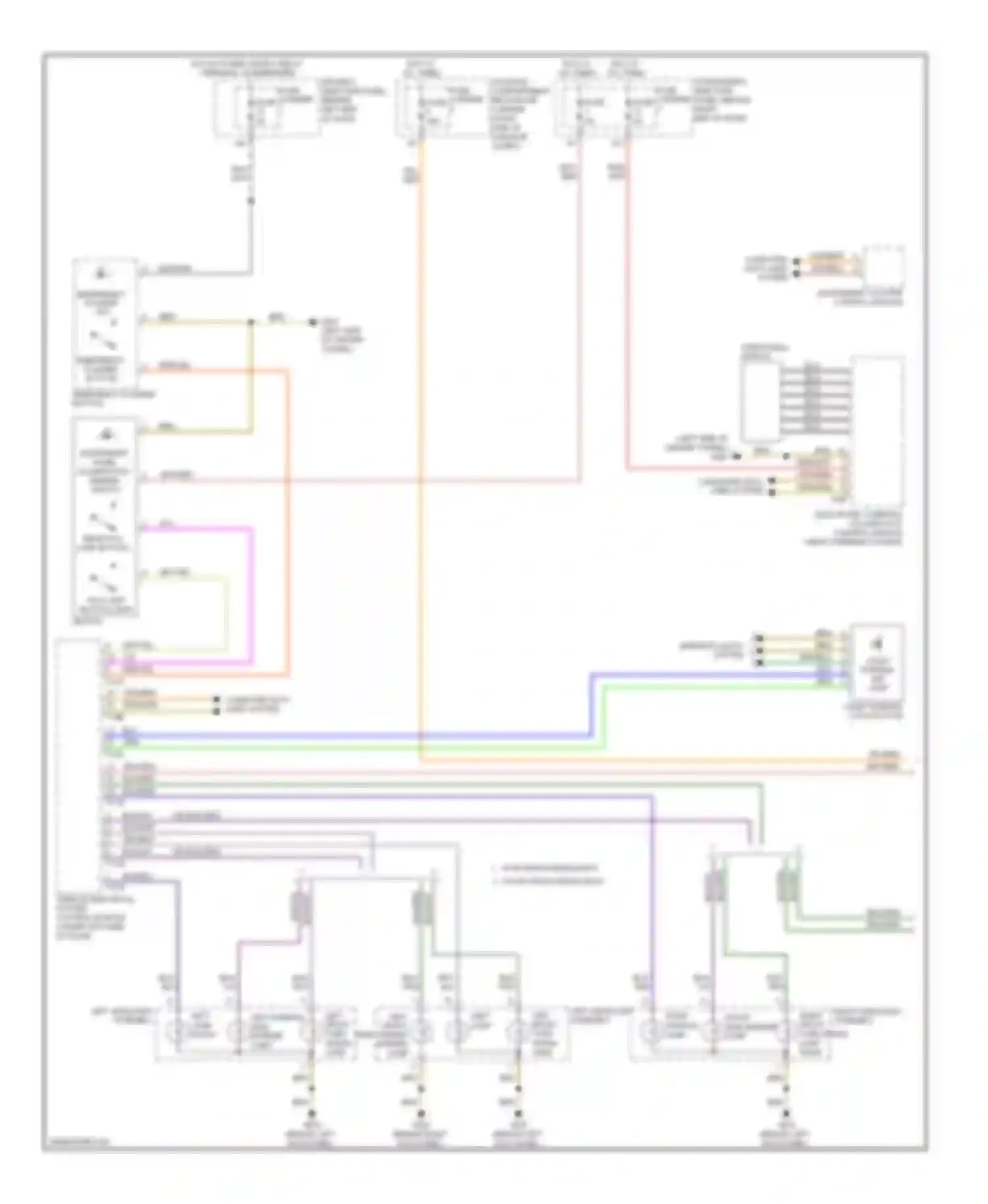 Wiring diagram emergency flasher ind for Audi A4 B8 (2007-2012) (2 of 2)
