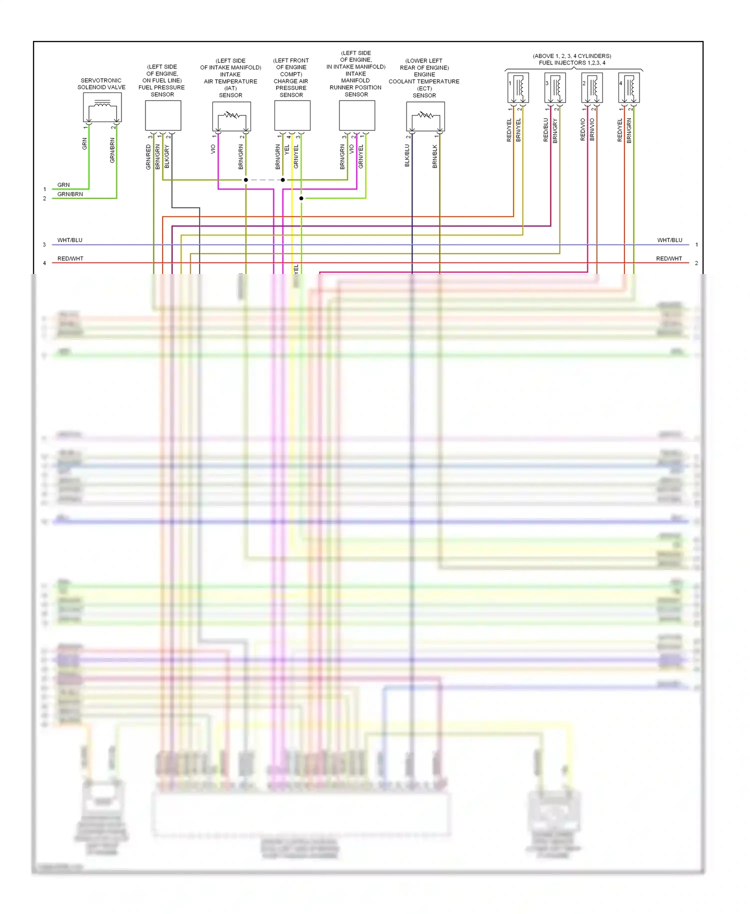 Audi A4 B8 (2007-2012) engine control module (ecm) (left side of engine compt plenum chamber) wiring diagram  (2 of 3)