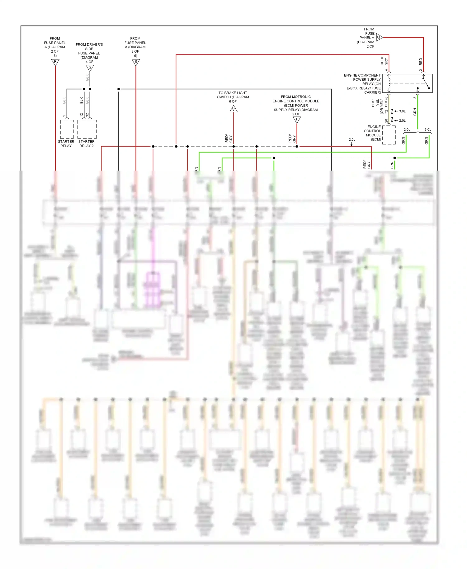 Audi A4 B8 (2007-2012) engine control module (ecm) wiring diagram  (4 of 4)
