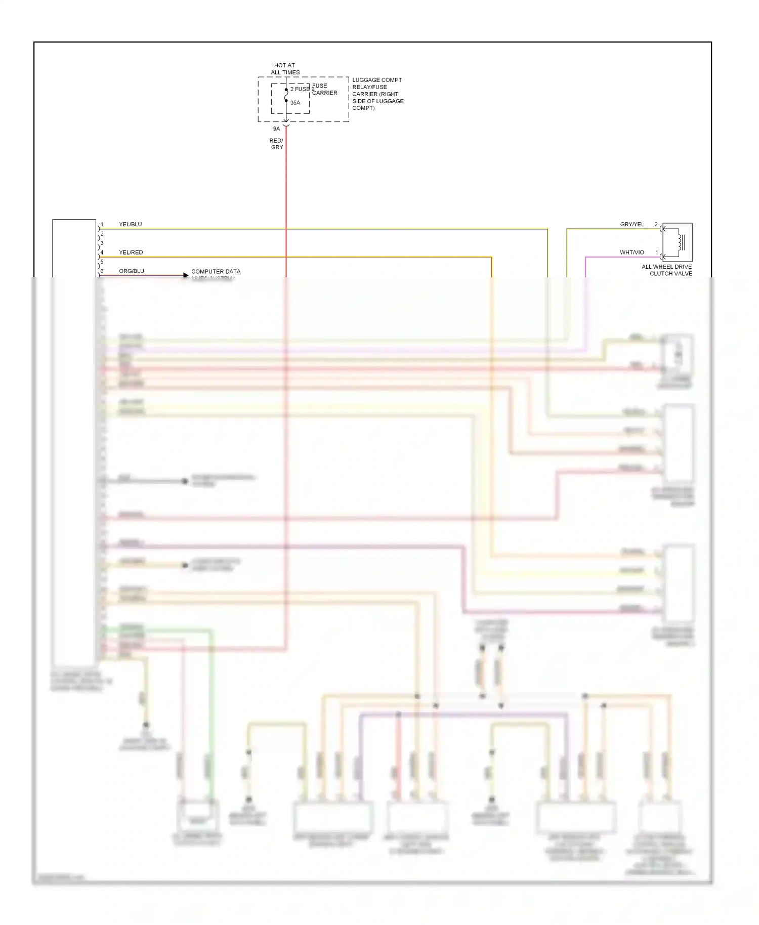 Audi A4 B8 (2007-2012) esp sensor unit (under driver's seat) wiring diagram  (1 of 2)