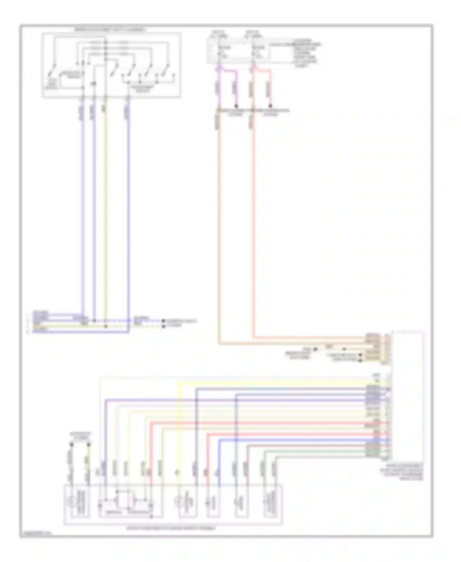 Wiring diagram front passenger's exterior mirror assembly for Audi A4 B8 (2007-2012) (2 of 3)