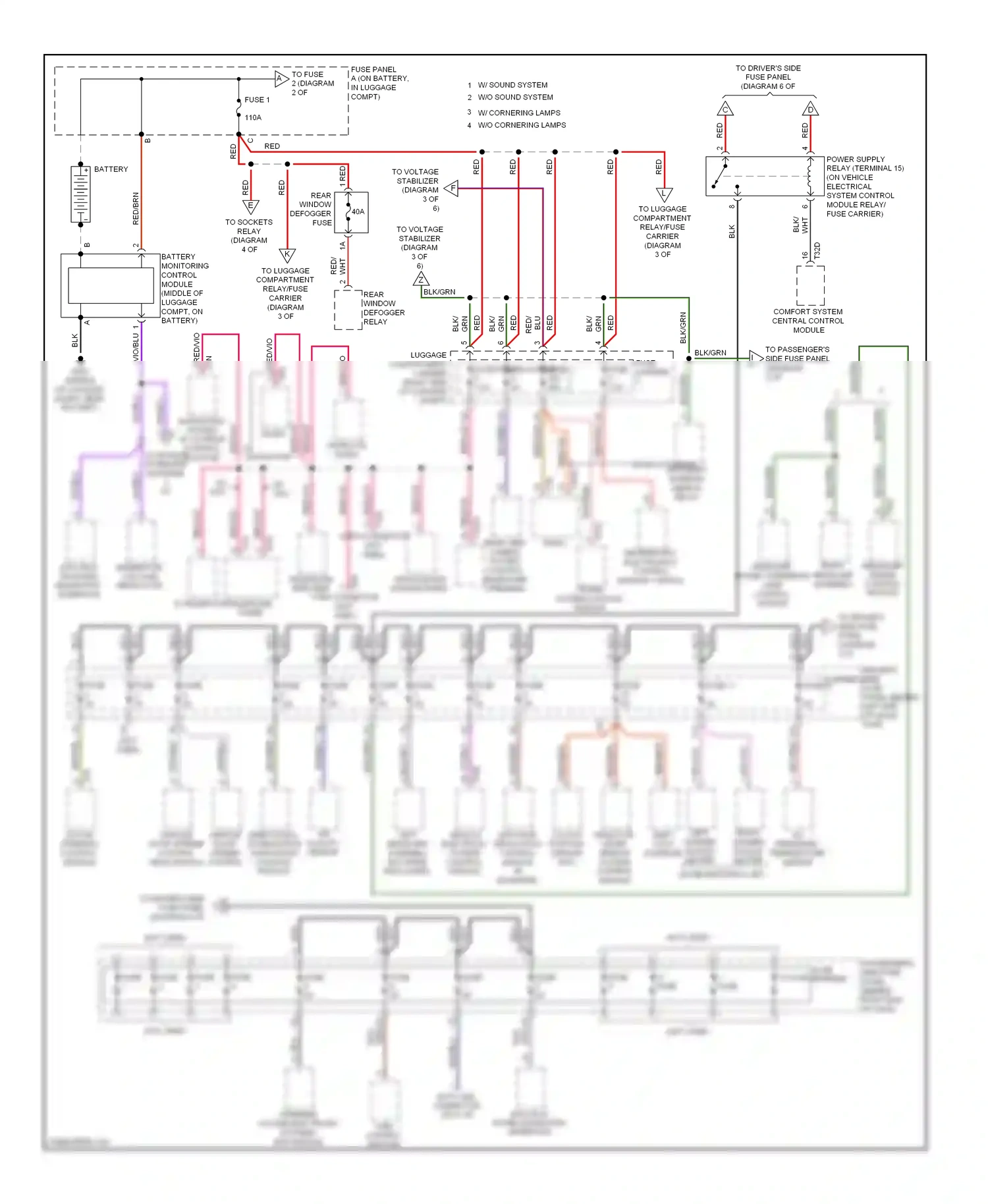 Audi A4 B8 (2007-2012) fuse wiring diagram  (17 of 33)