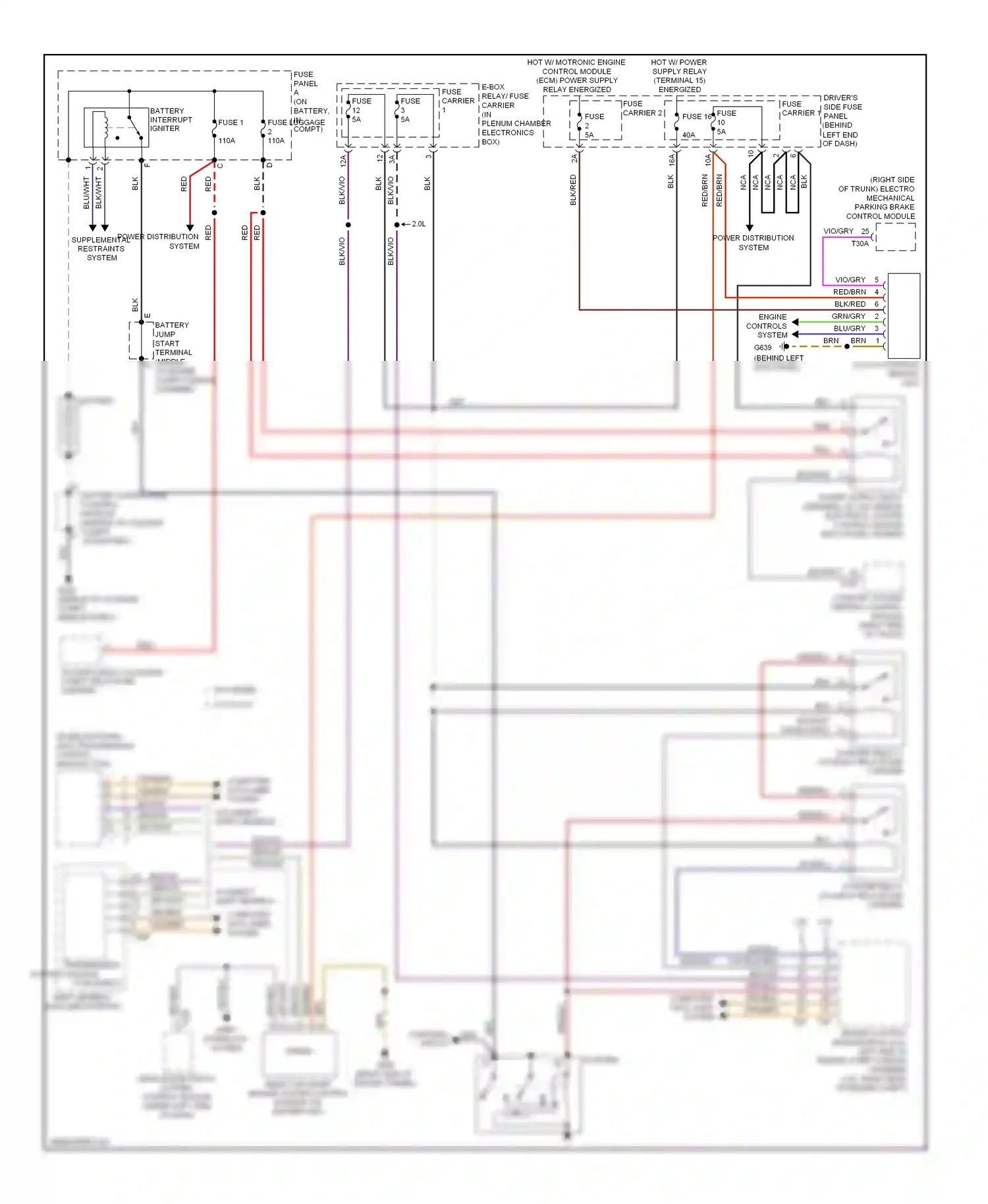 Audi A4 B8 (2007-2012) fuse wiring diagram  (32 of 33)