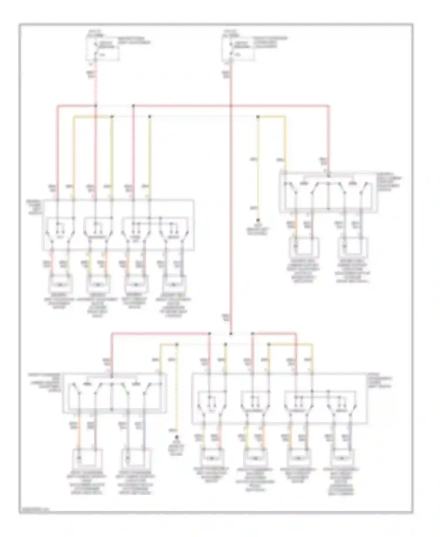 Wiring diagram front passenger seat lumbar support adjustment switch for Audi A4 B8 (2007-2012)