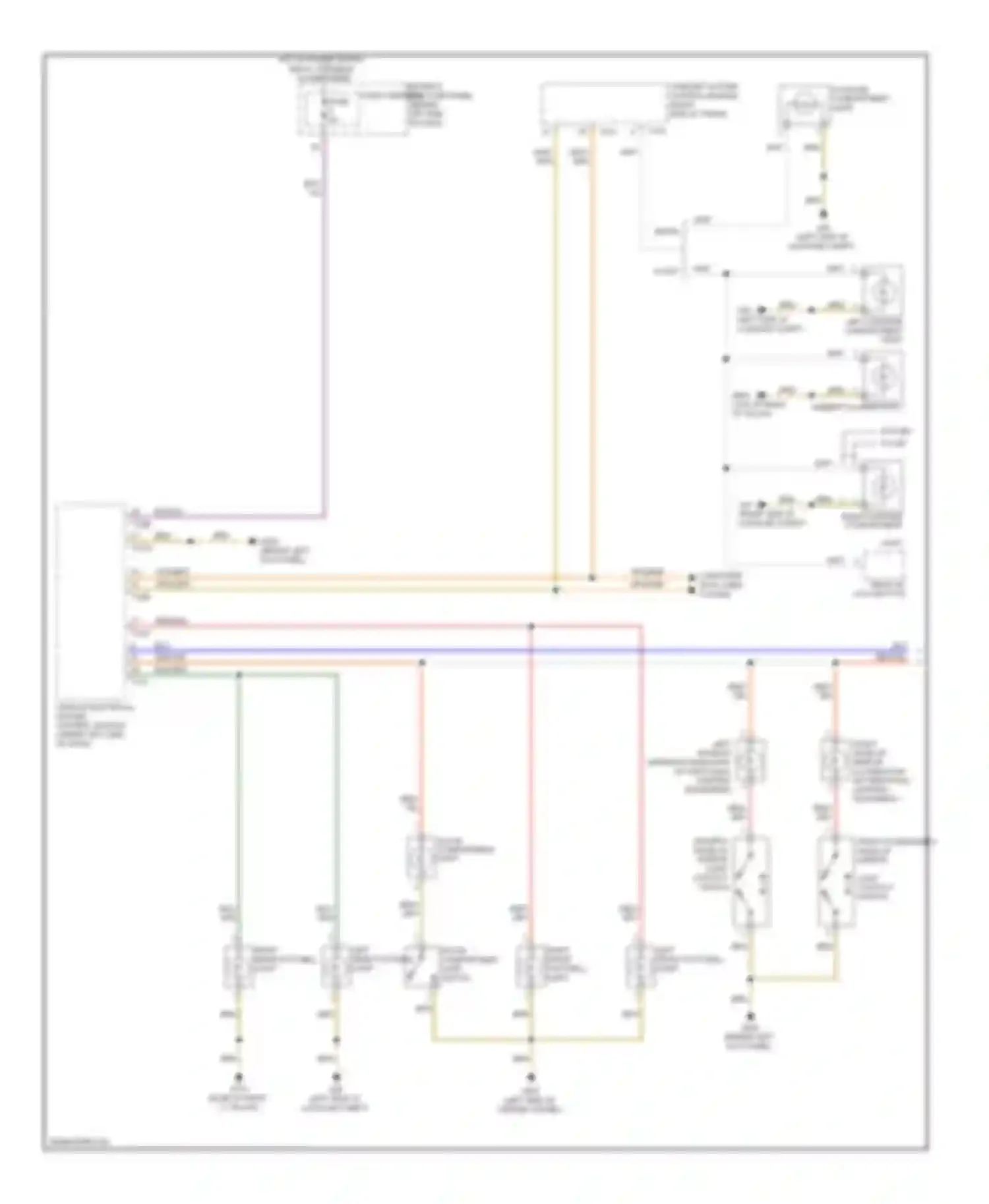 Wiring diagram right make-up mirror for Audi A4 B8 (2007-2012)