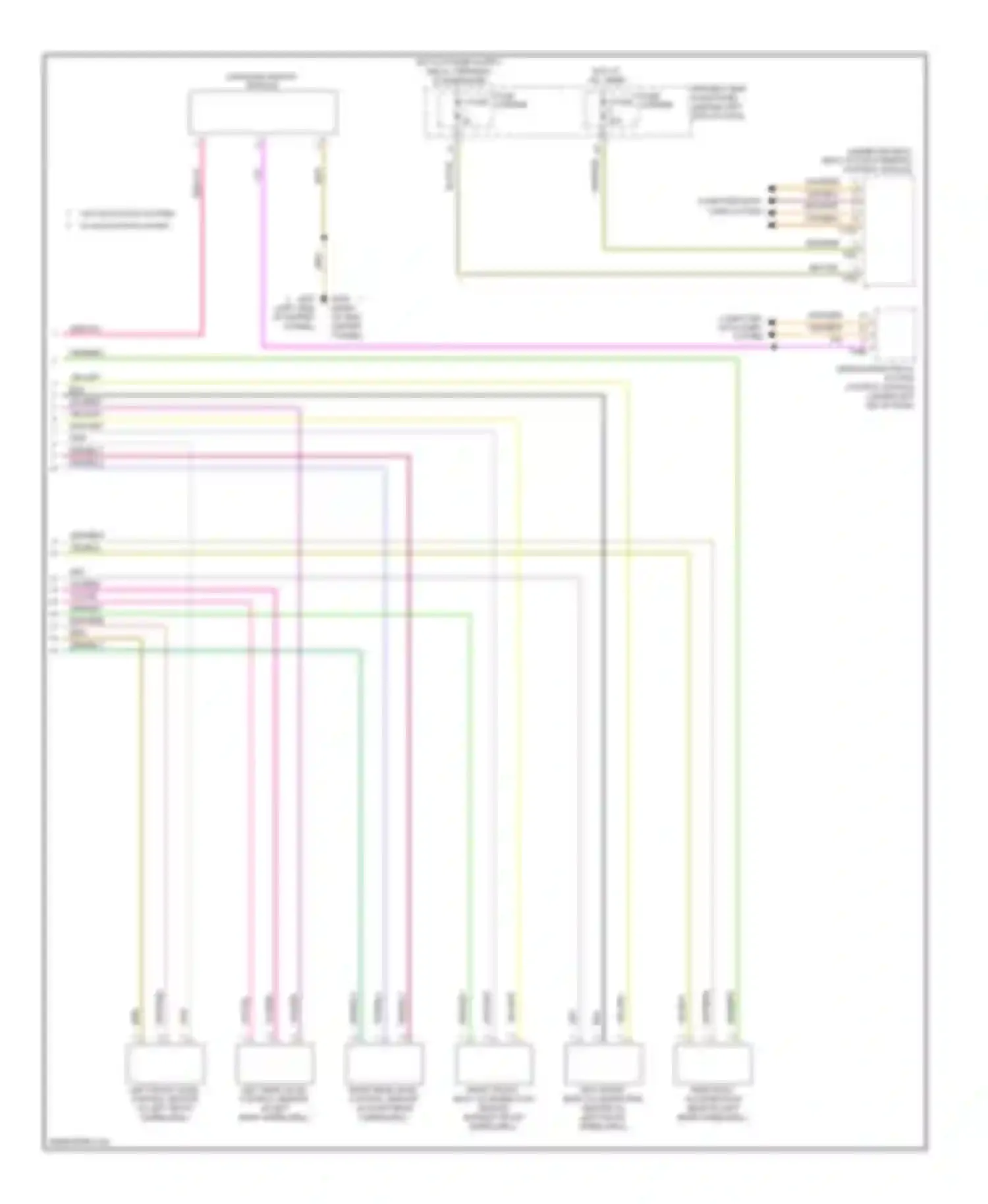 Wiring diagram driver's side fuse panel (behind left for Audi A4 B8 (2007-2012)