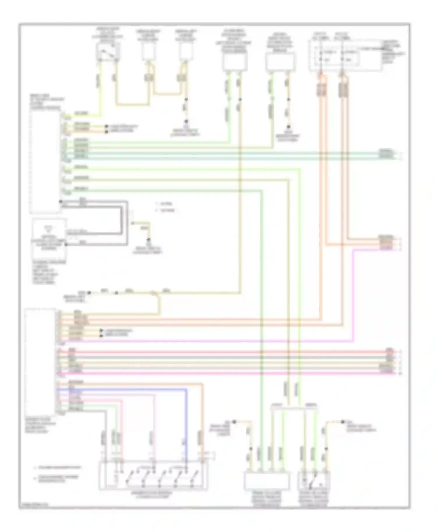 Wiring diagram left front outside door handle touch sensor for Audi A4 B8 (2007-2012) (3 of 3)