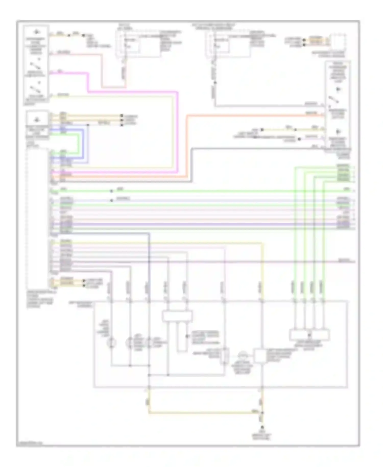 Wiring diagram left headlamp beam adjustment motor for Audi A4 B8 (2007-2012) (2 of 2)