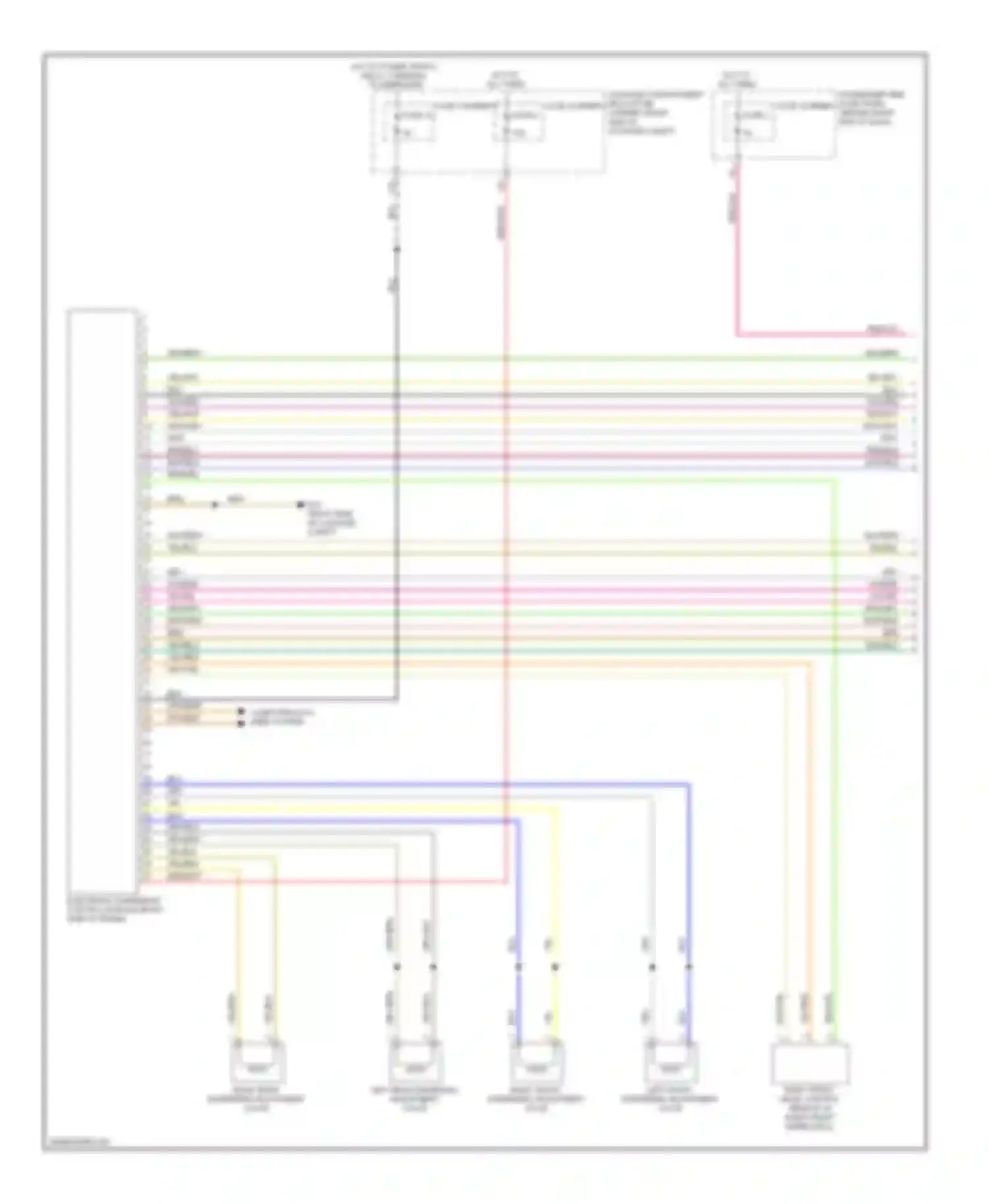 Wiring diagram left rear dampening adjustment valve for Audi A4 B8 (2007-2012) (1 of 1)