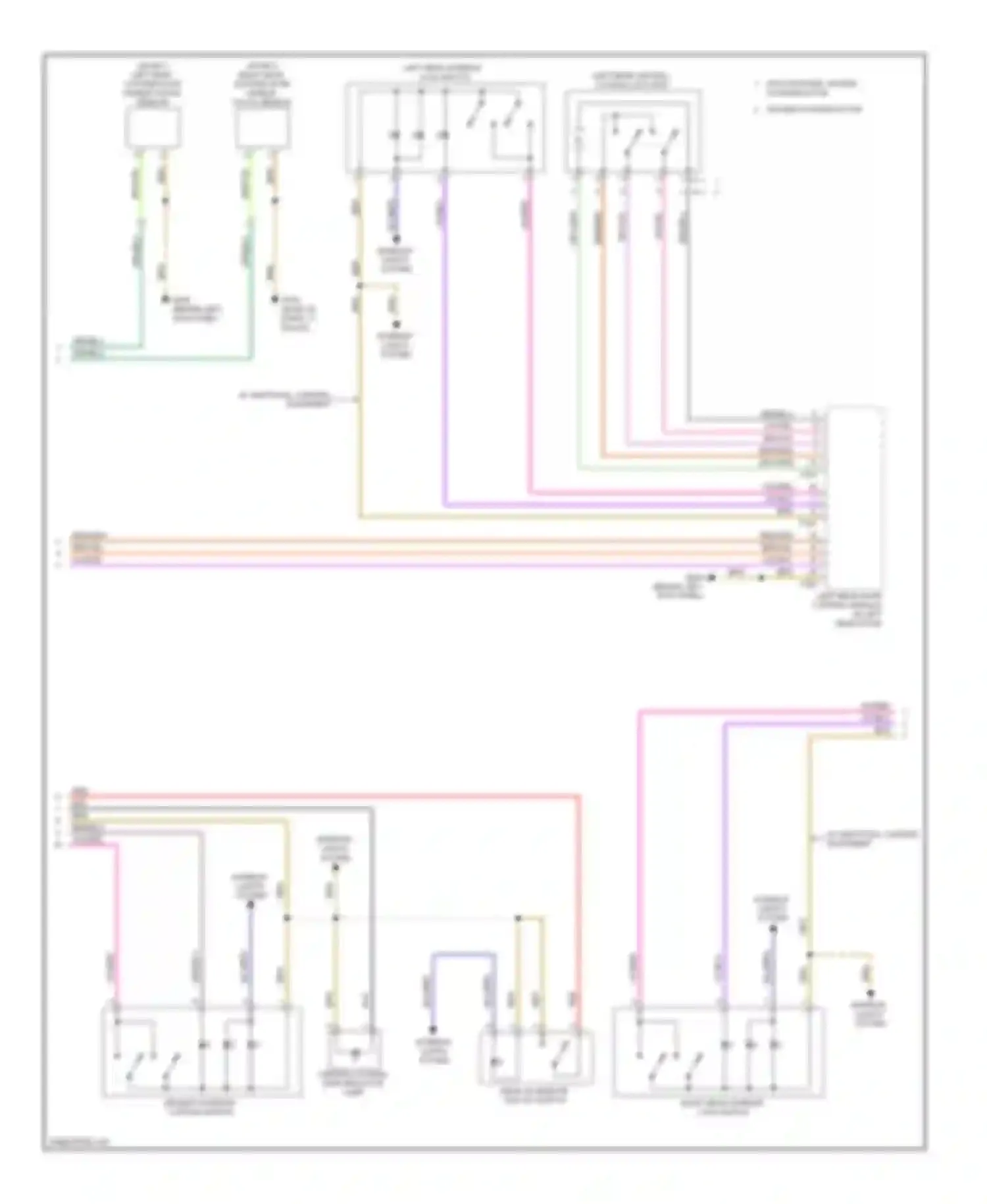 Wiring diagram left rear central locking lock unit for Audi A4 B8 (2007-2012)