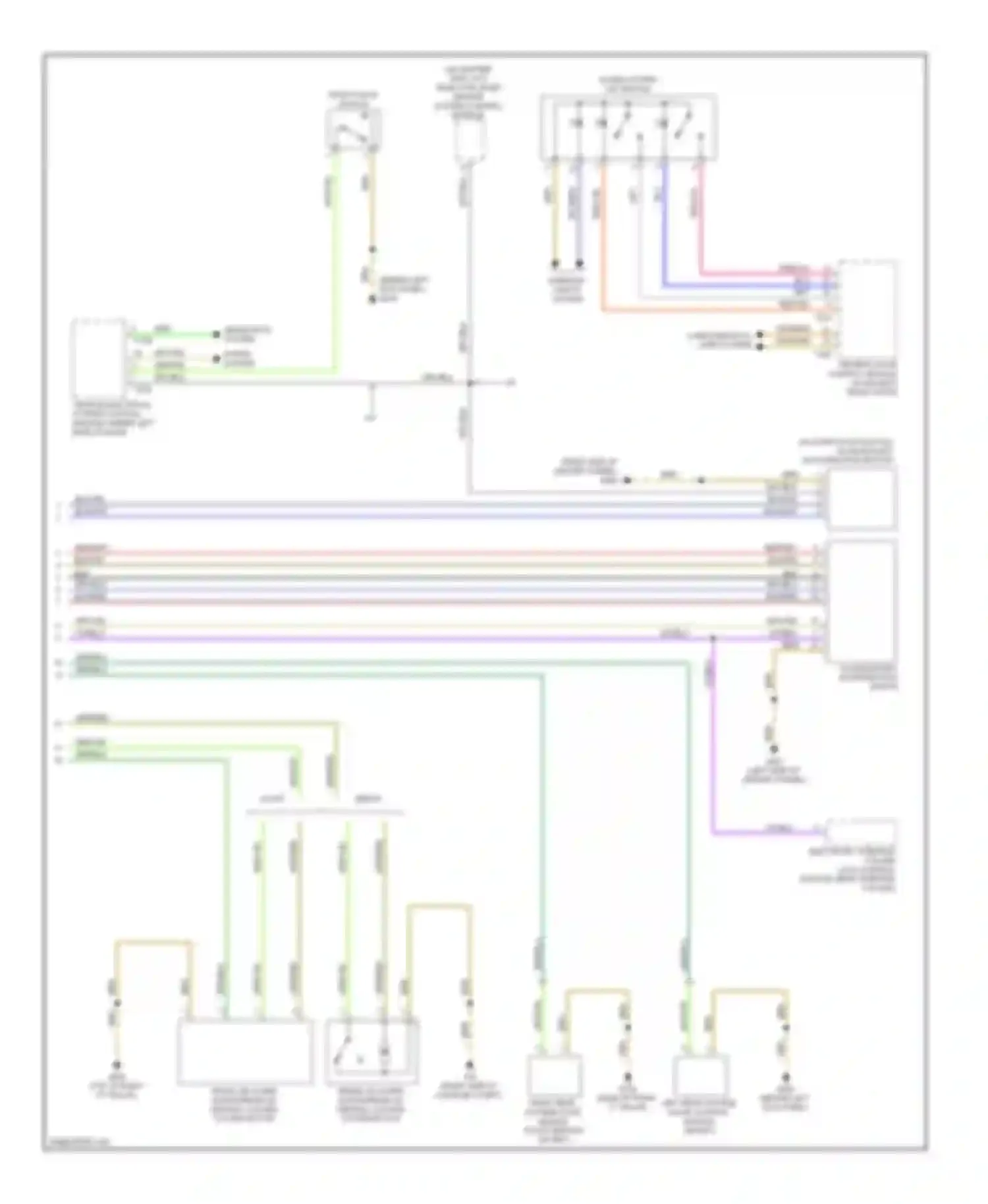 Wiring diagram left rear outside door control module for Audi A4 B8 (2007-2012) (1 of 1)