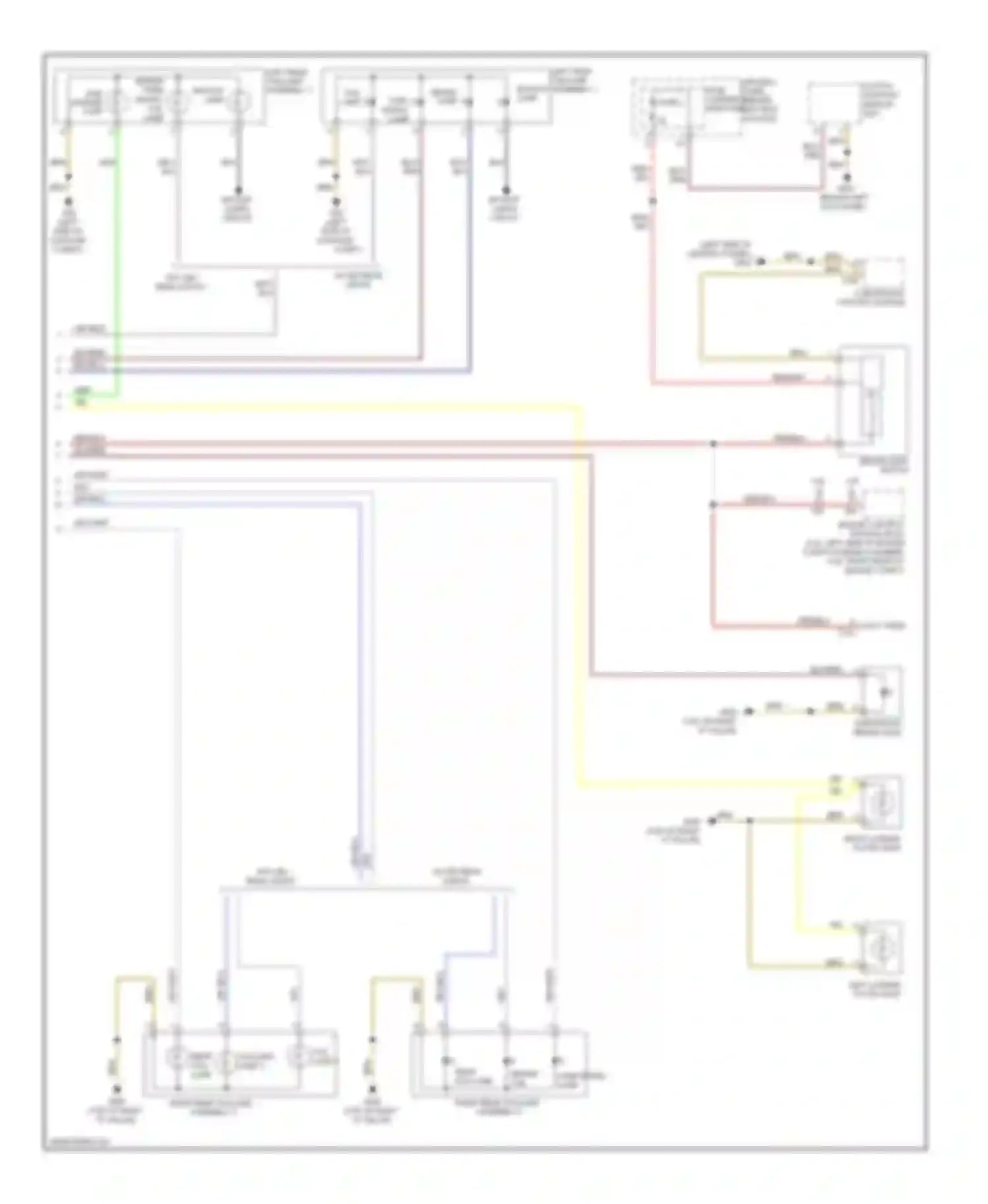 Wiring diagram backup lamps circuit for Audi A4 B8 (2007-2012)