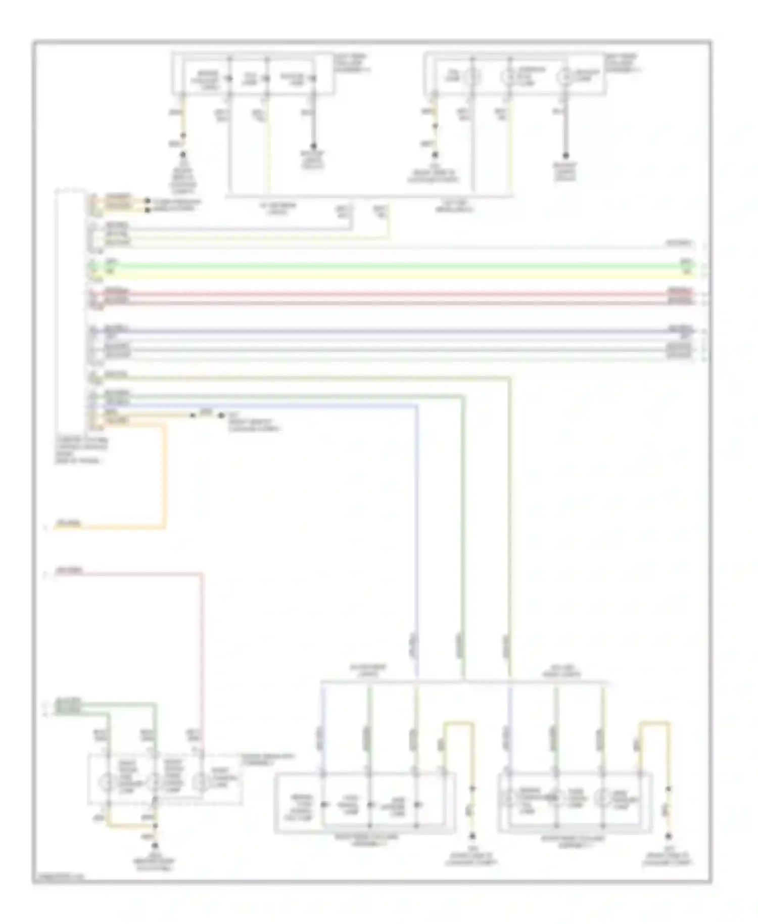 Wiring diagram backup lamps circuit for Audi A4 B8 (2007-2012)