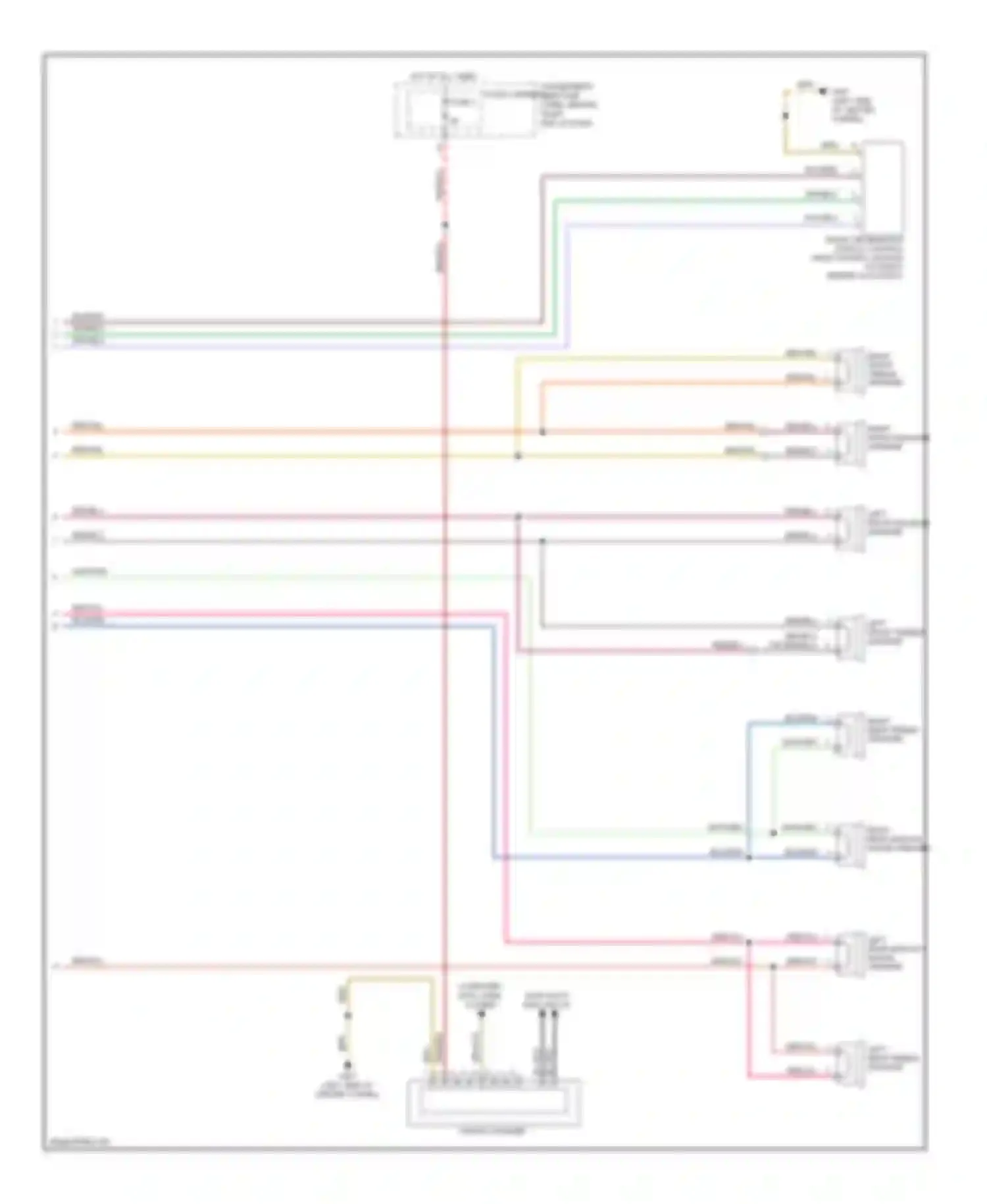 Wiring diagram right front mid-bass speaker for Audi A4 B8 (2007-2012) (5 of 10)