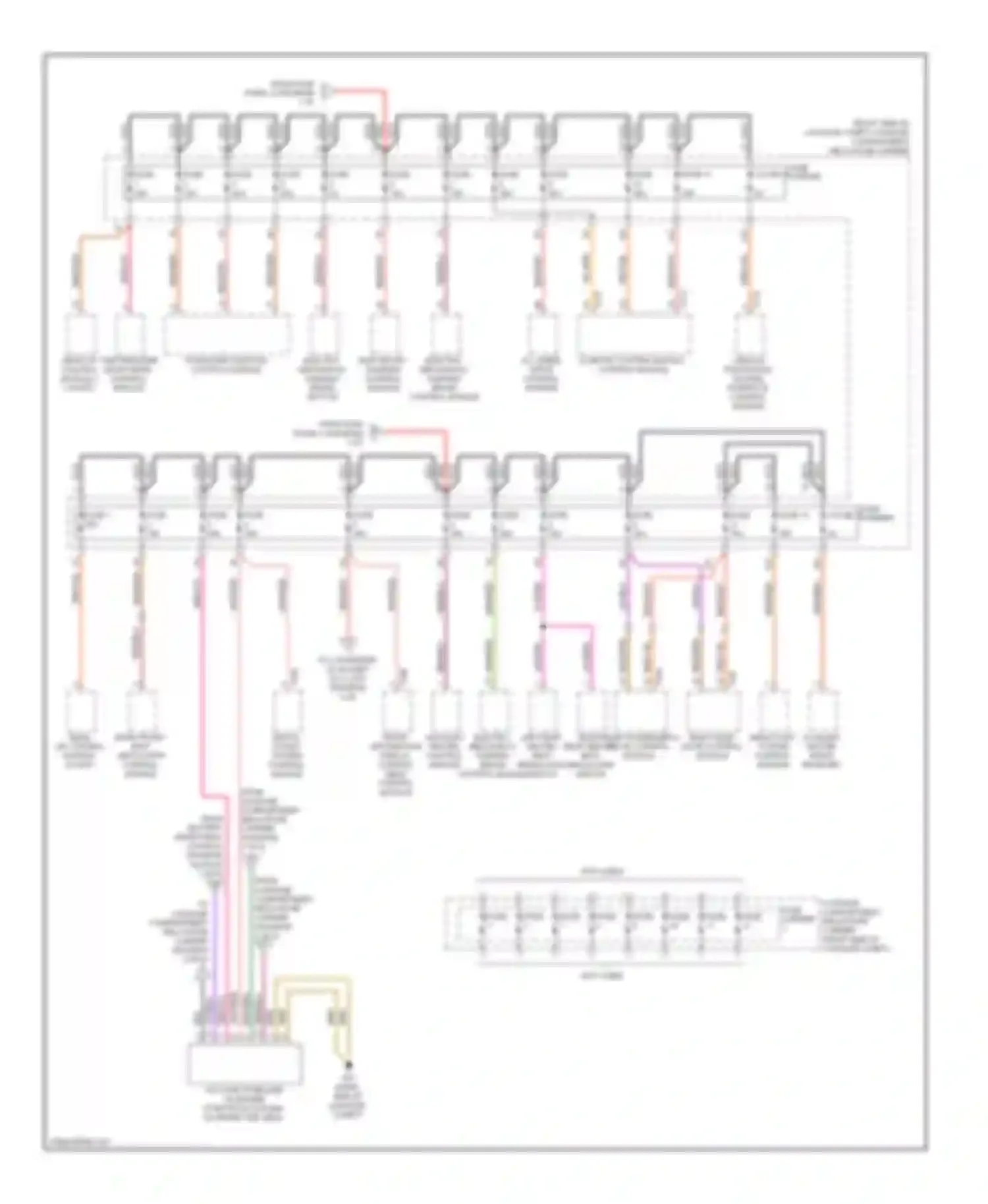 Wiring diagram right rear heated seat regulating switch for Audi A4 B8 (2007-2012) (1 of 2)