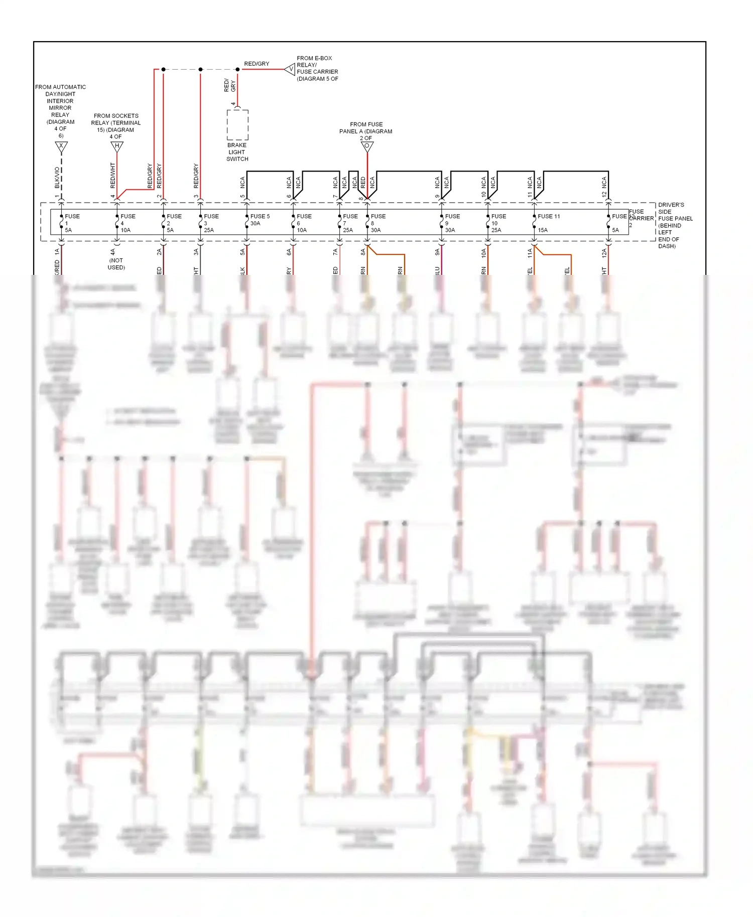 Audi A4 B8 (2007-2012) (w/o humidity sensor) wiring diagram  (1 of 1)