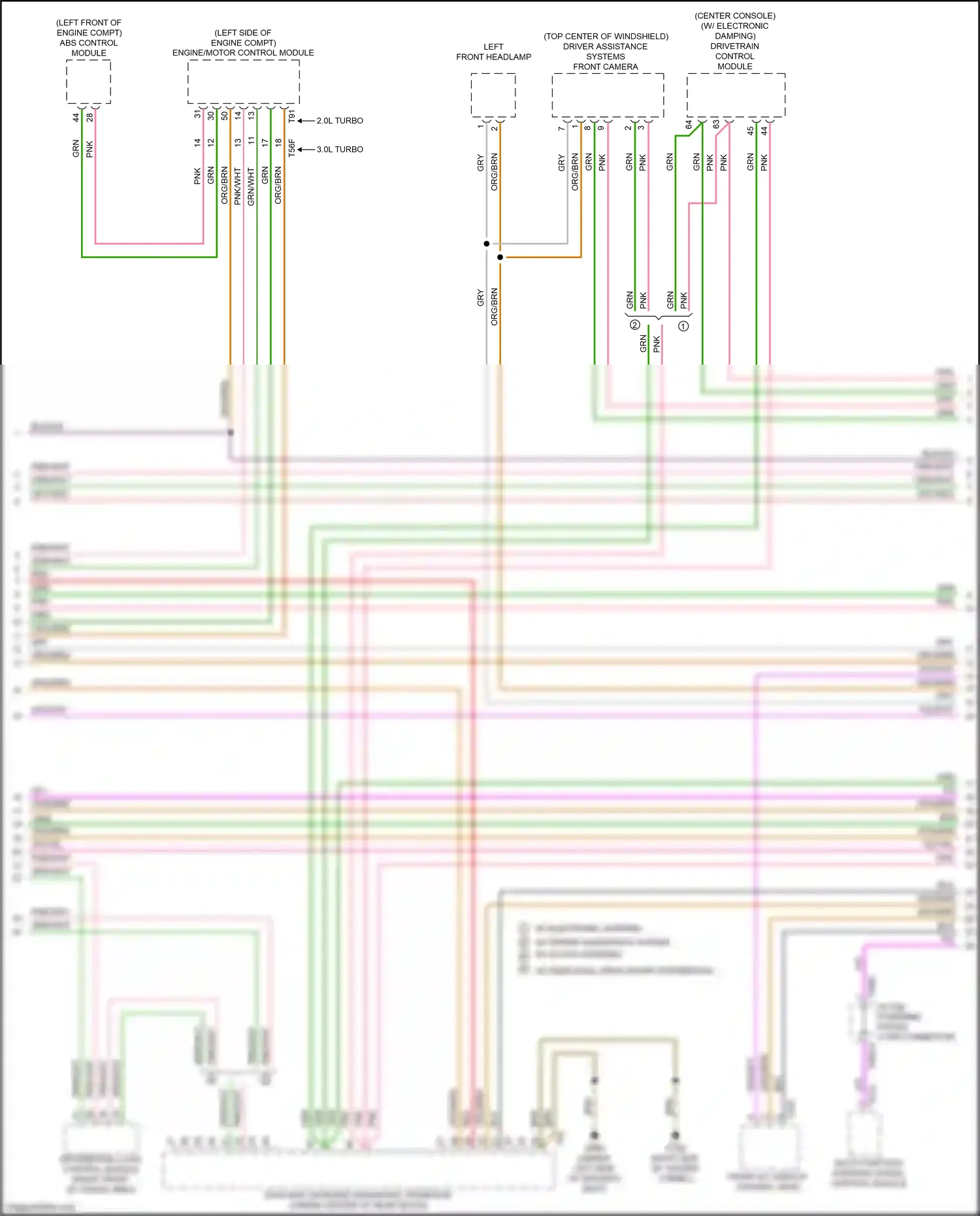 Wiring diagram abs control module for Audi A4 B9 facelift (2019-2024) (1 of 5)