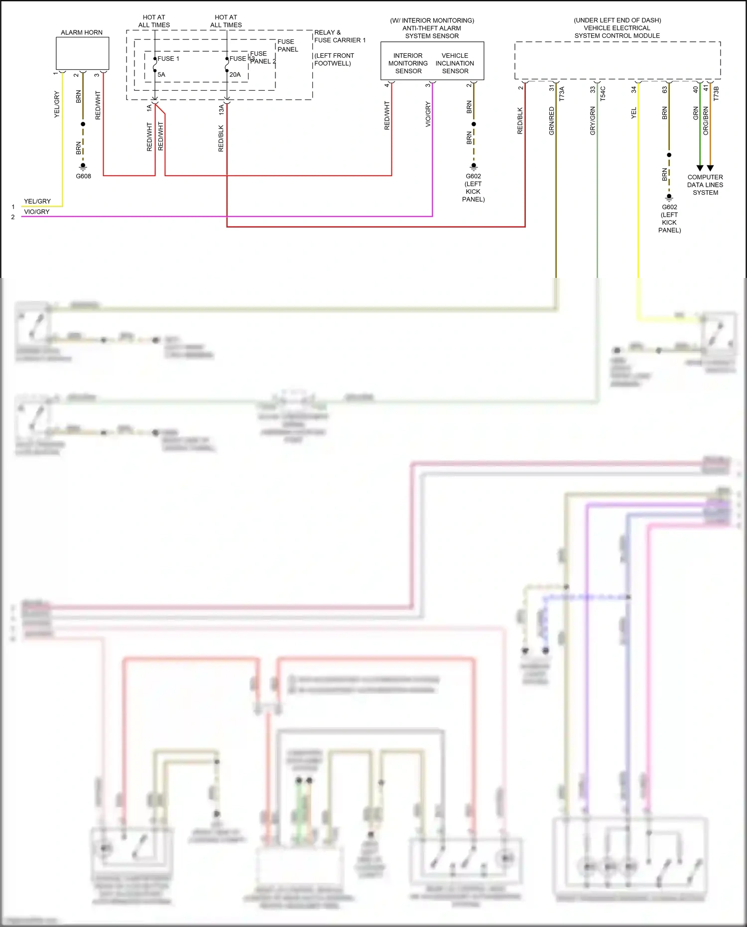Wiring diagram blu/brn for Audi A4 B9 facelift (2019-2024) (2 of 22)