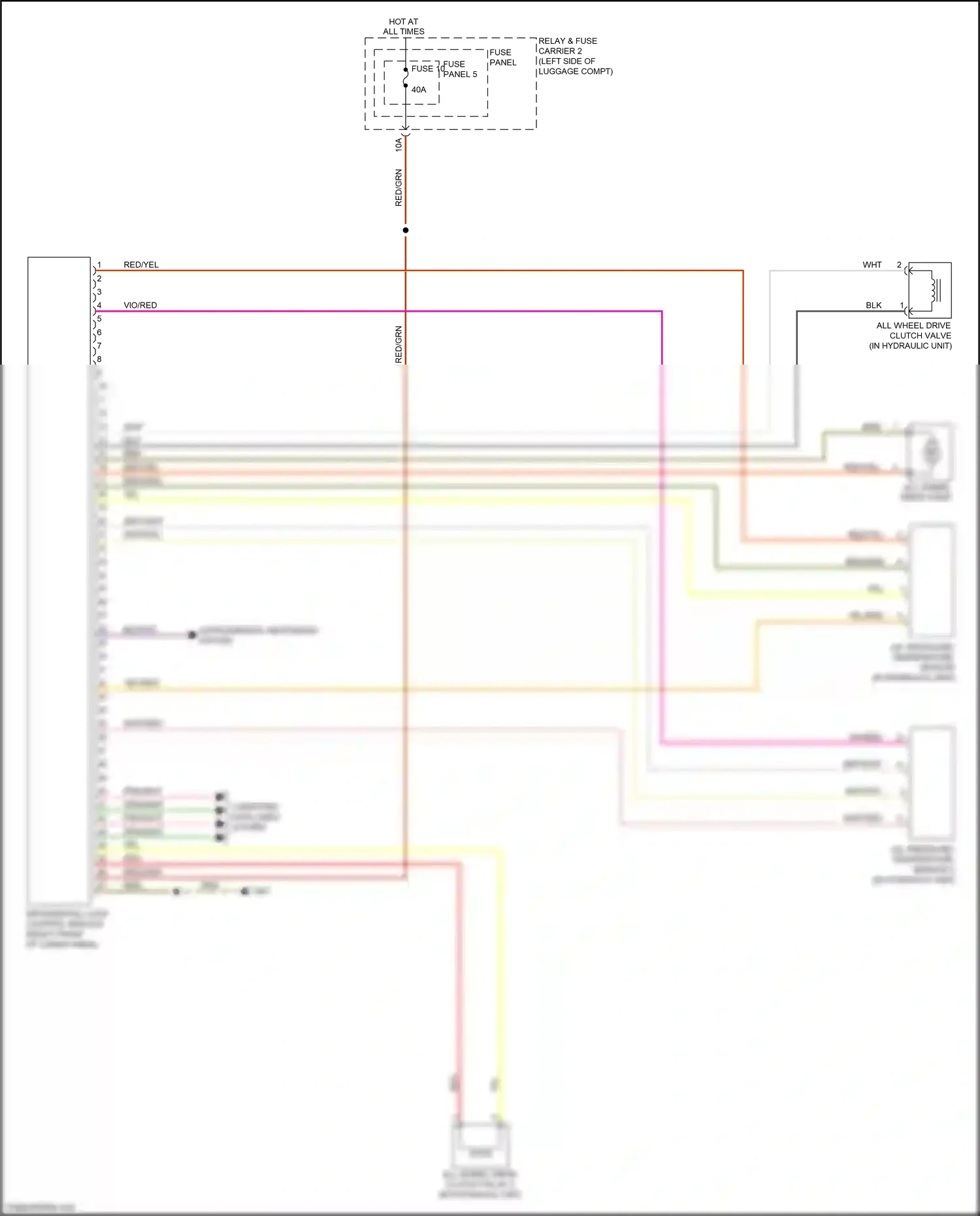 Wiring diagram differential lock control module for Audi A4 B9 facelift (2019-2024) (1 of 5)