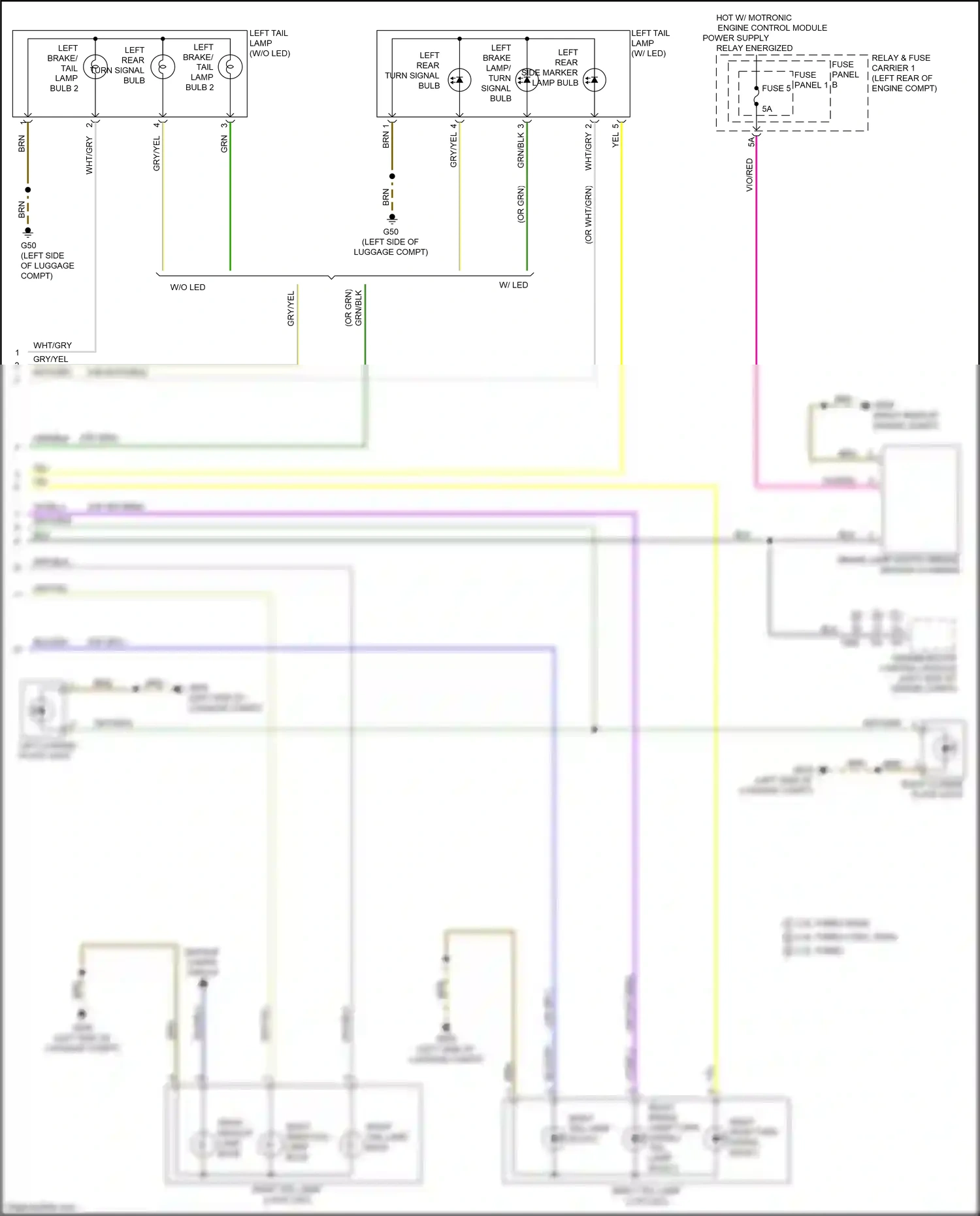 Wiring diagram engine/motor control module for Audi A4 B9 facelift (2019-2024) (7 of 12)