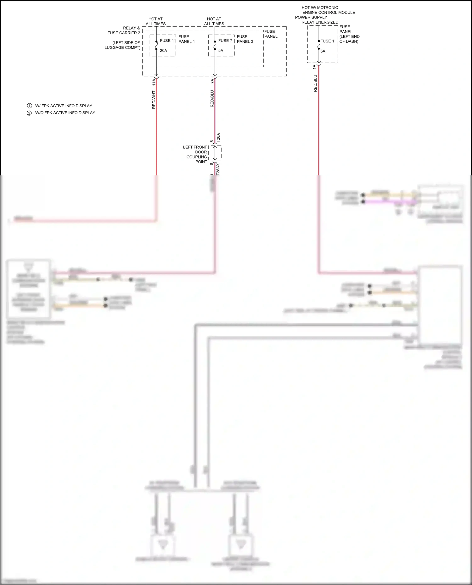 Wiring diagram fuse 1 for Audi A4 B9 facelift (2019-2024) (2 of 20)