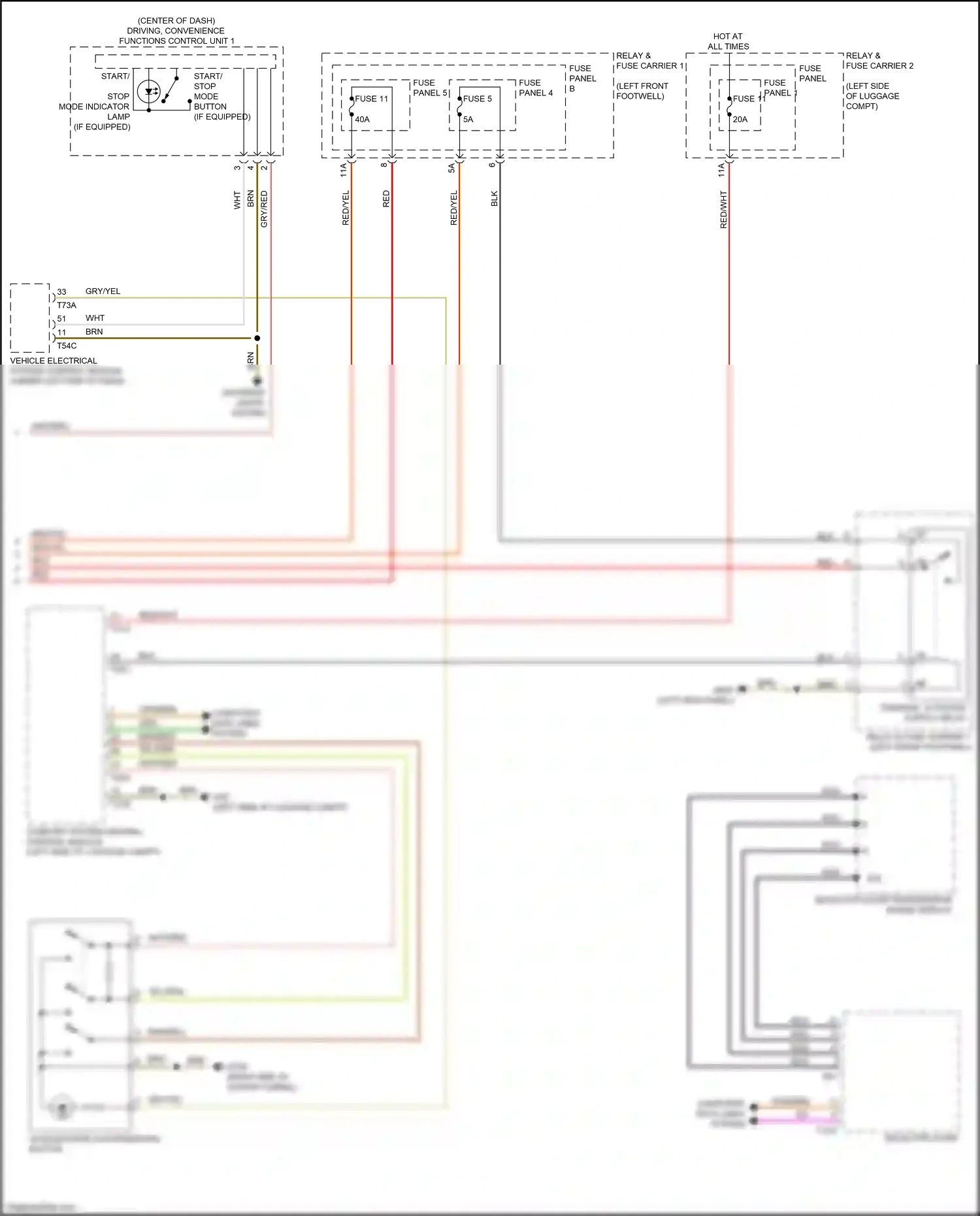 Wiring diagram fuse 11 for Audi A4 B9 facelift (2019-2024) (10 of 37)