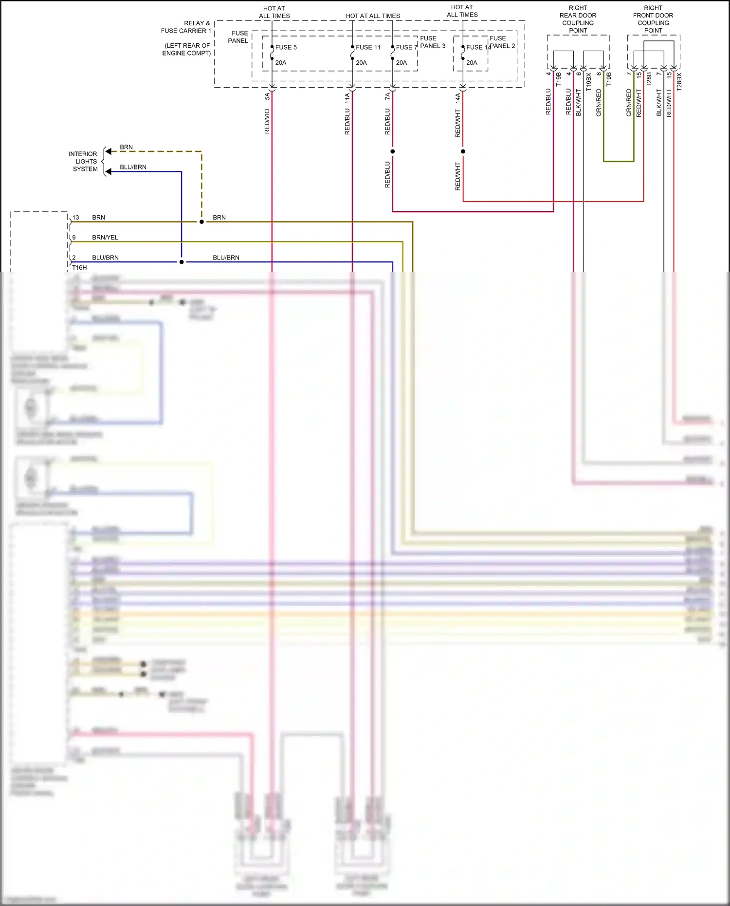 Wiring diagram fuse 7 for Audi A4 B9 facelift (2019-2024) (7 of 19)