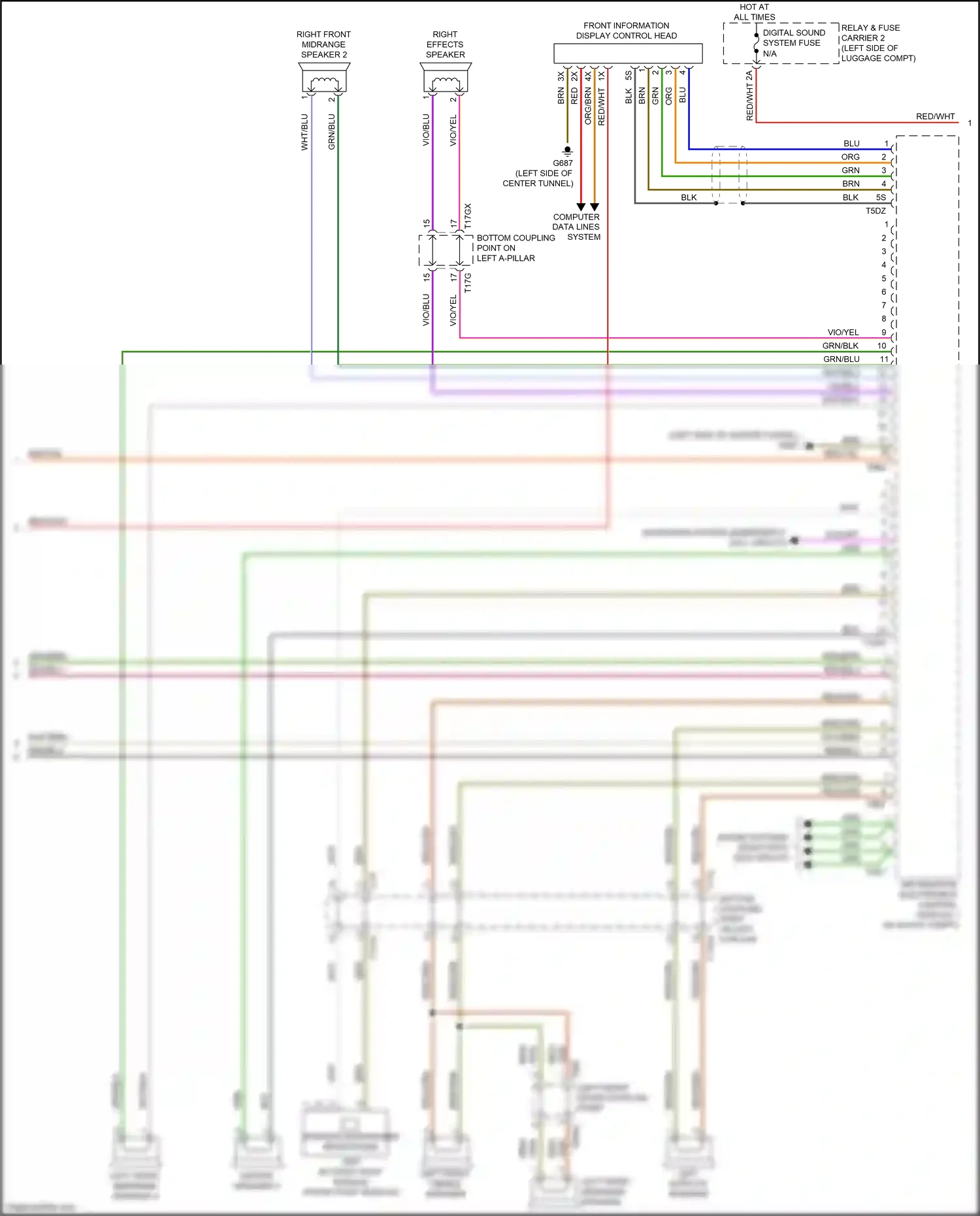 Wiring diagram information electronics control module 1 for Audi A4 B9 facelift (2019-2024) (5 of 18)