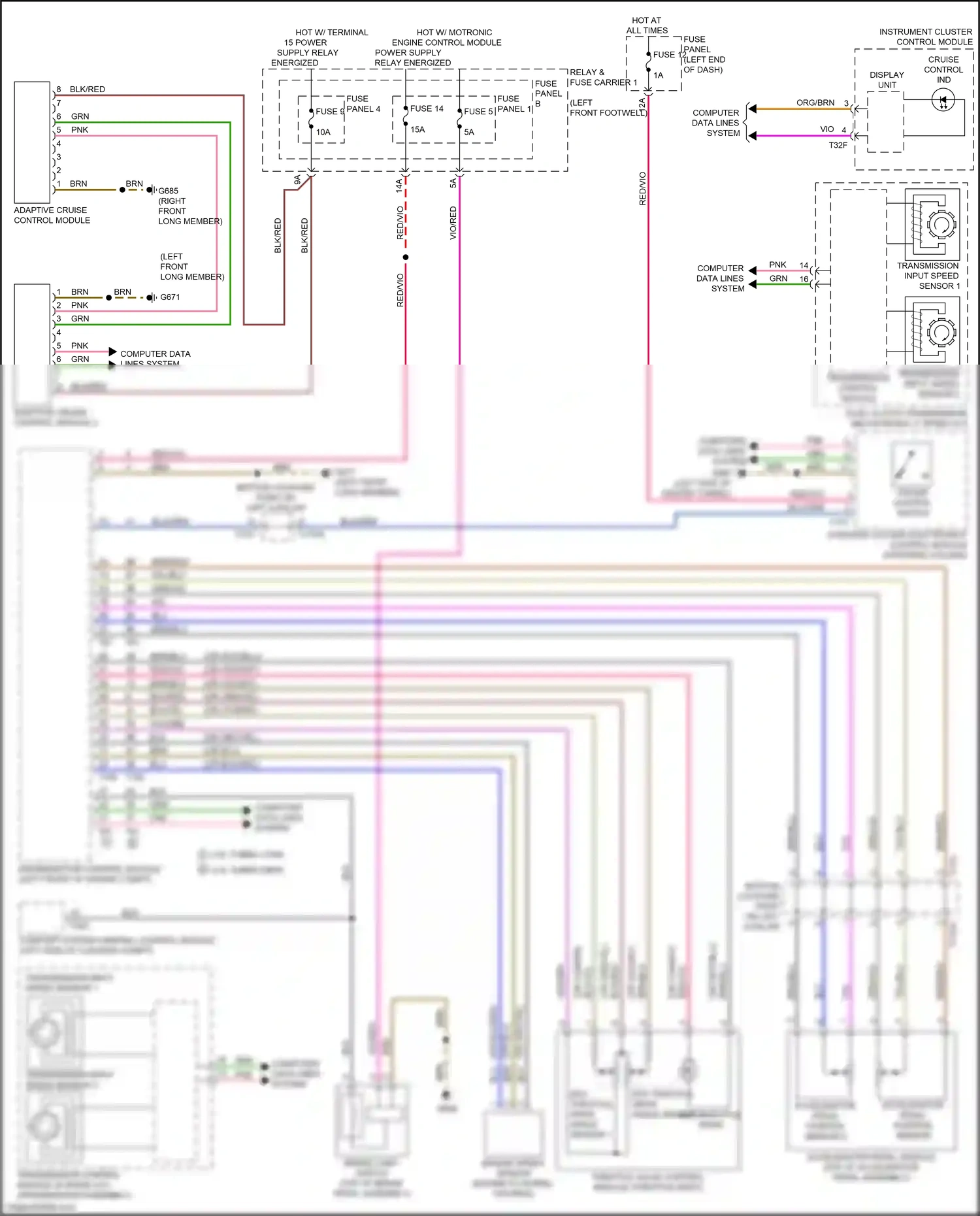 Wiring diagram instrument cluster control module for Audi A4 B9 facelift (2019-2024) (6 of 21)
