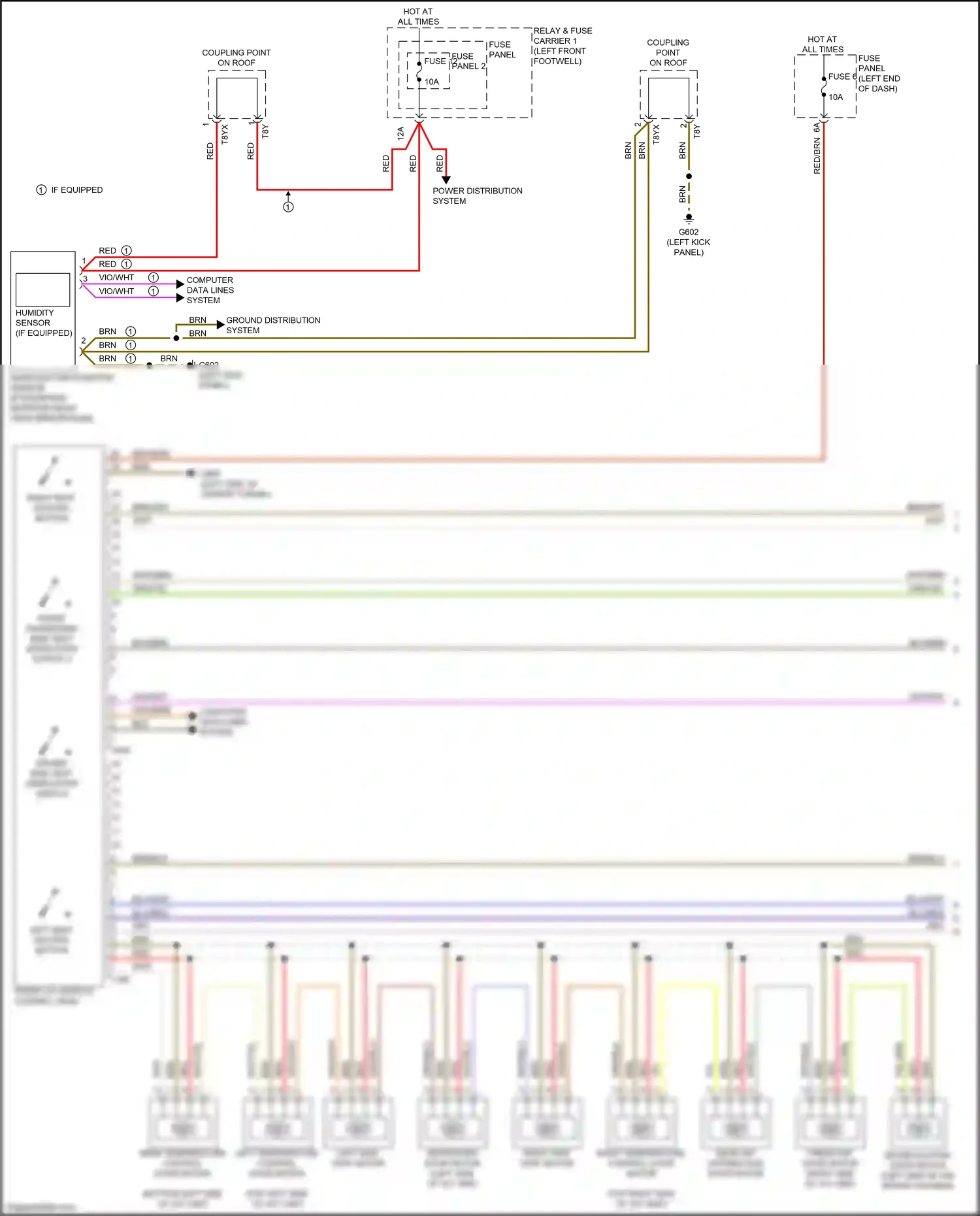 Wiring diagram left side vent motor for Audi A4 B9 facelift (2019-2024) (1 of 1)