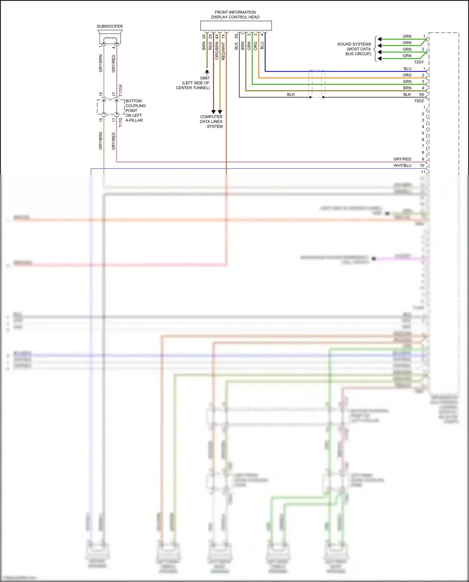 Wiring diagram red/grn for Audi A4 B9 facelift (2019-2024) (17 of 39)